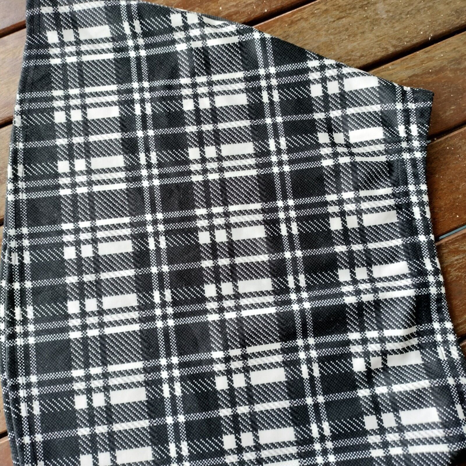 Boohoo Boohoo Size 12 Skirt Black White High Waist Mini Plaid Check Size 30" / US 8 / IT 44 - 6 Thumbnail
