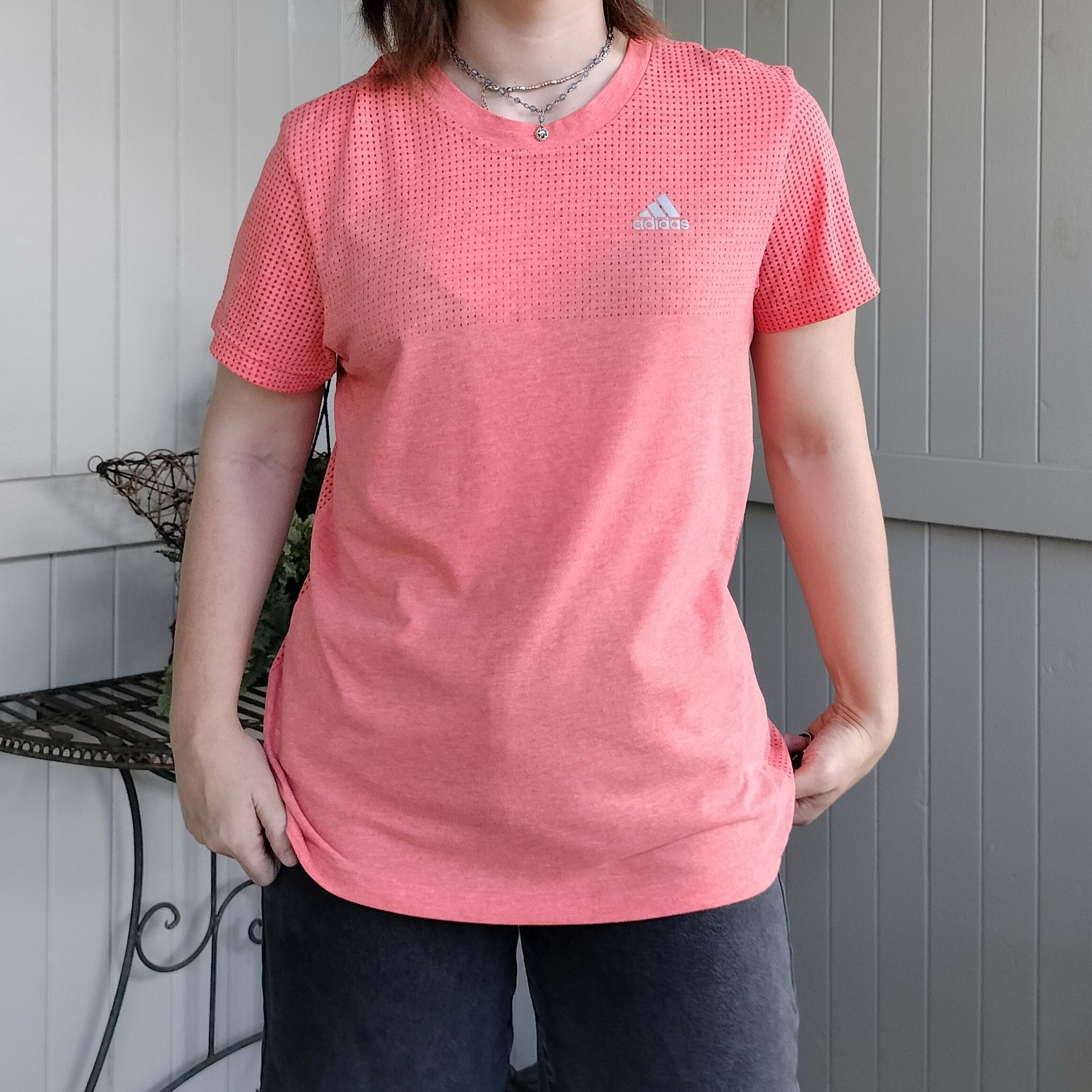 Adidas Adidas orange climacool aeroknit short sleeve t shirt Size L / US 10 / IT 46 - 2 Thumbnail