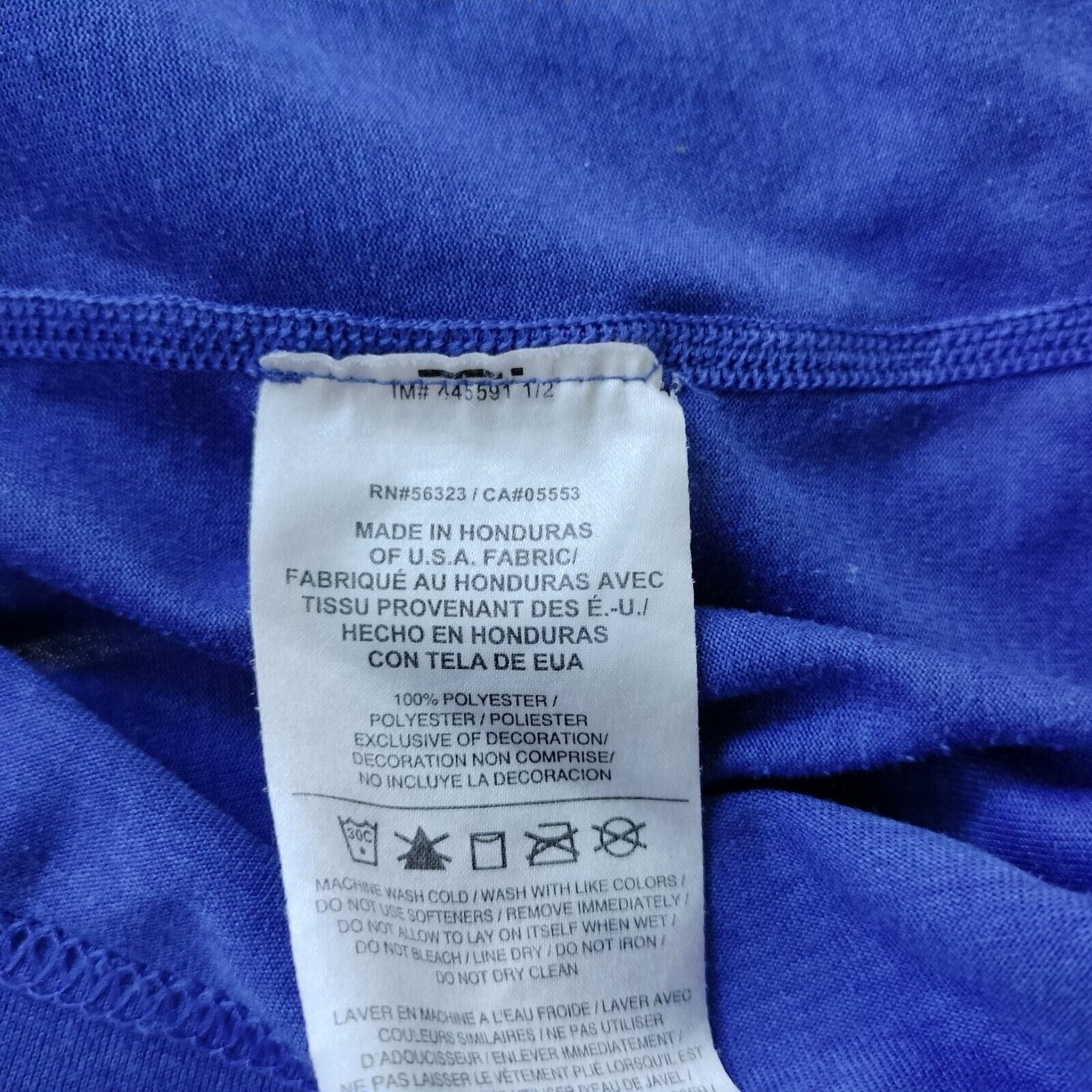 Nike Nike Top T Shirt Blue Dri Fit Short Sleeve V Neck Fitted Size M / US 6-8 / IT 42-44 - 6 Thumbnail