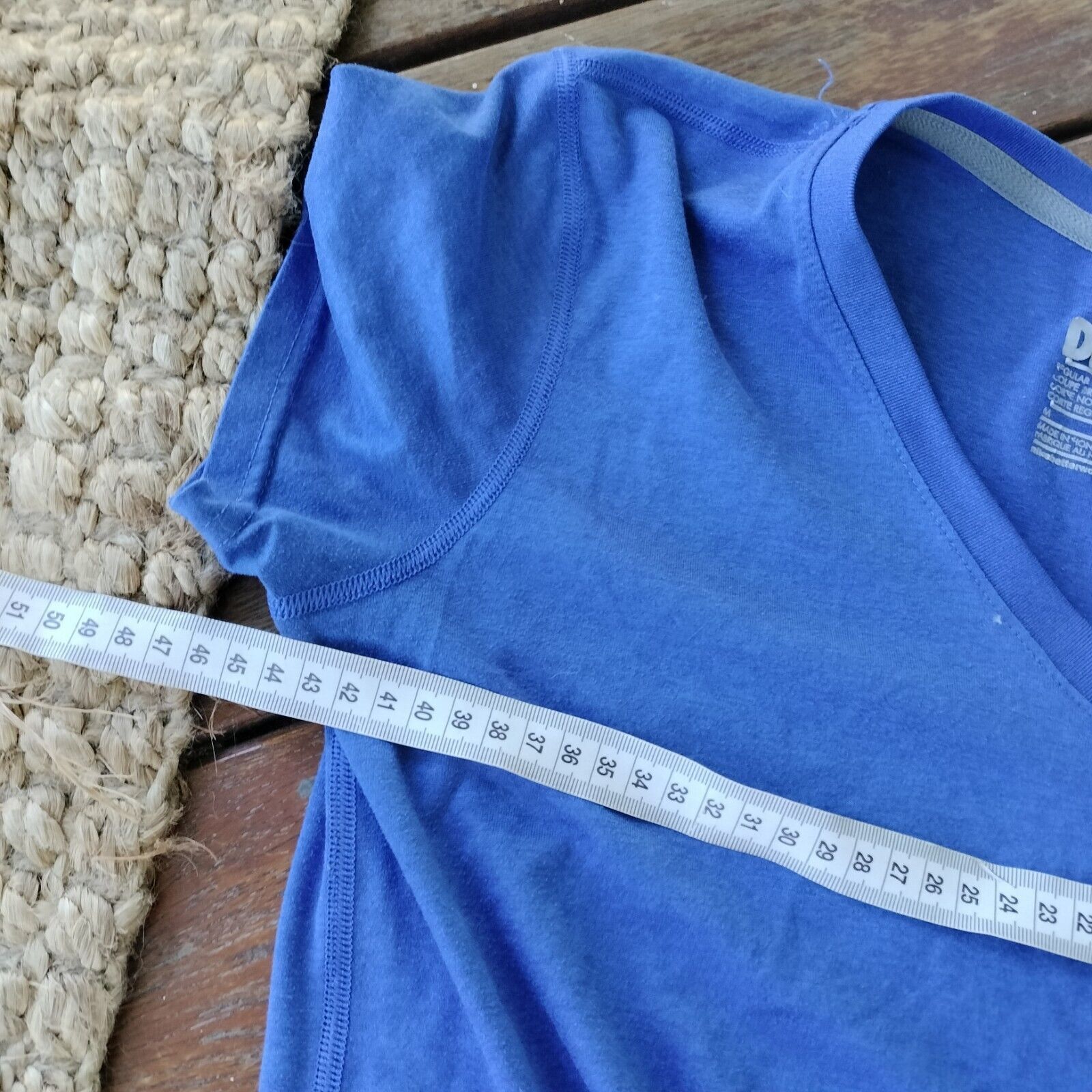 Nike Nike Top T Shirt Blue Dri Fit Short Sleeve V Neck Fitted Size M / US 6-8 / IT 42-44 - 7 Thumbnail