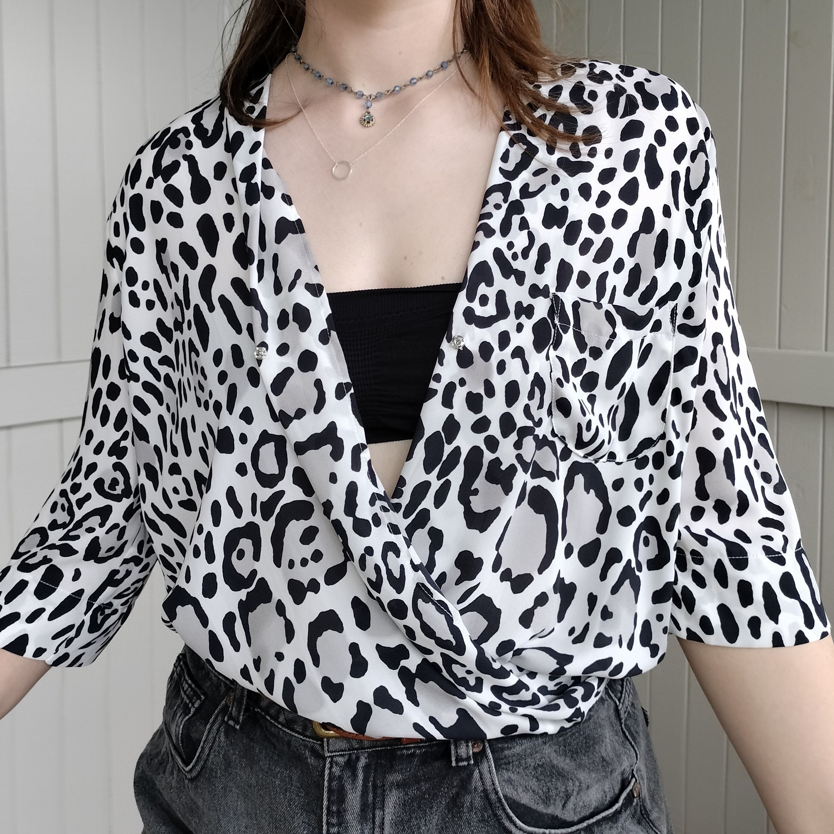 Topshop Topshop Size 10 Animal Print Blouse Top Size M / US 6-8 / IT 42-44 - 4 Thumbnail