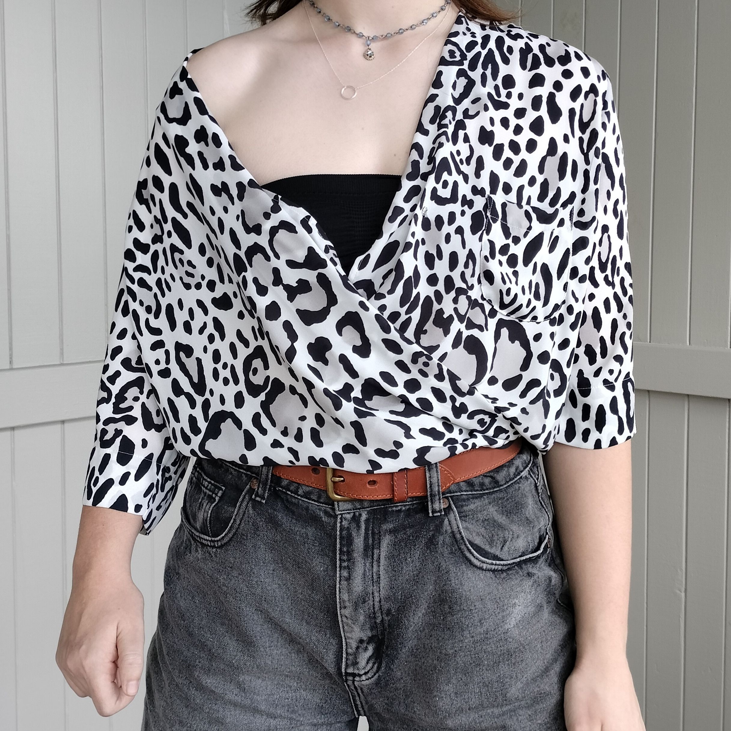 Topshop Topshop Size 10 Animal Print Blouse Top Size M / US 6-8 / IT 42-44 - 2 Thumbnail