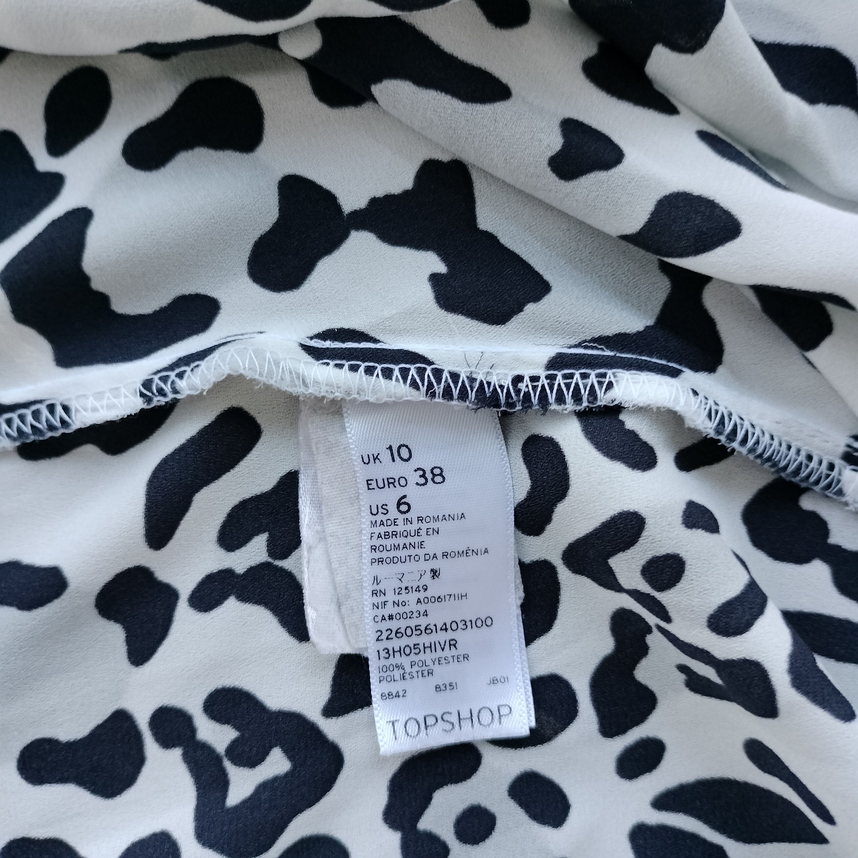 Topshop Topshop Size 10 Animal Print Blouse Top Size M / US 6-8 / IT 42-44 - 7 Thumbnail