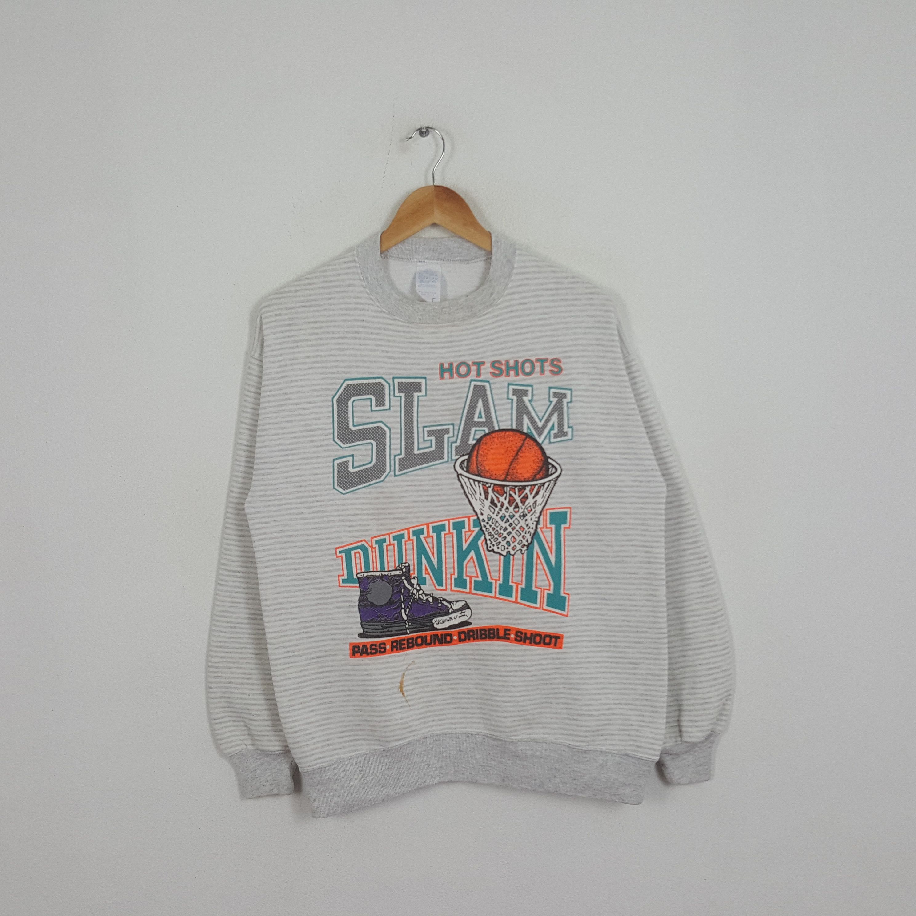 Vintage 90's Hot Shot Slam Dunkin Sportwear Style Sweatshirt