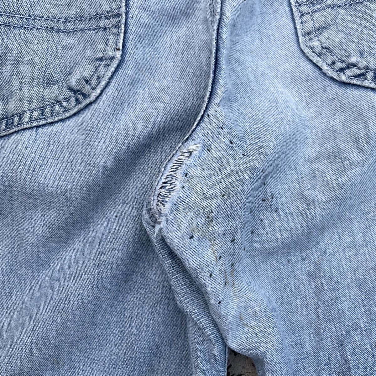Lee Vintage Lee Workwear Distressed Denim Jeans Size US 31 - 11 Thumbnail