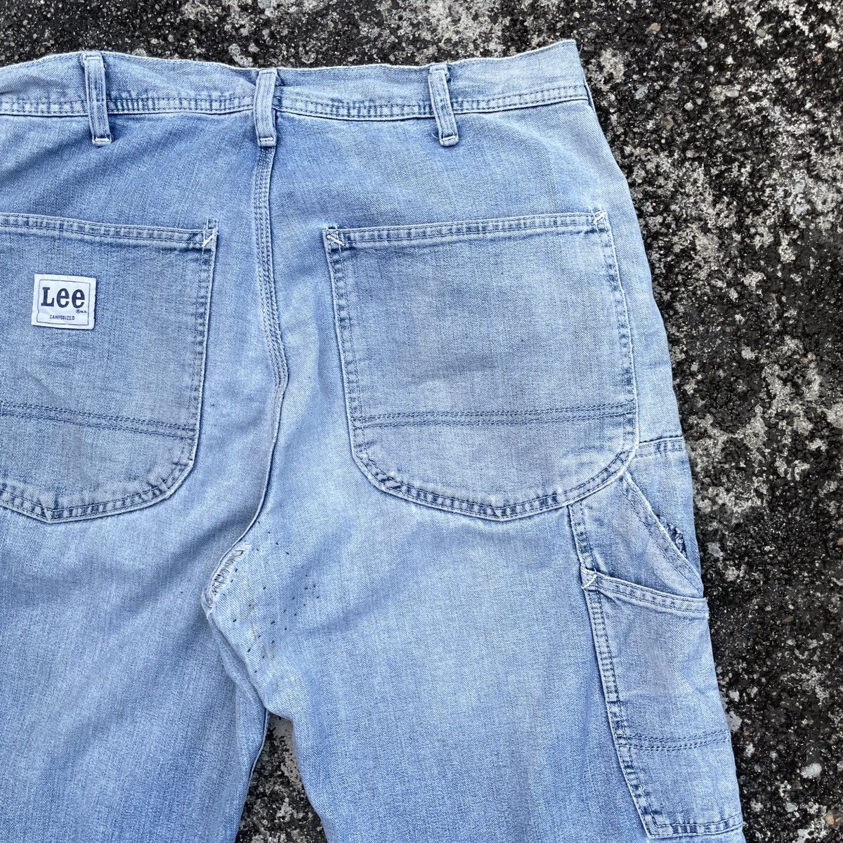 Lee Vintage Lee Workwear Distressed Denim Jeans Size US 31 - 8 Thumbnail