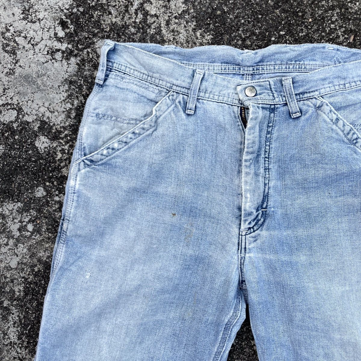 Lee Vintage Lee Workwear Distressed Denim Jeans Size US 31 - 3 Thumbnail