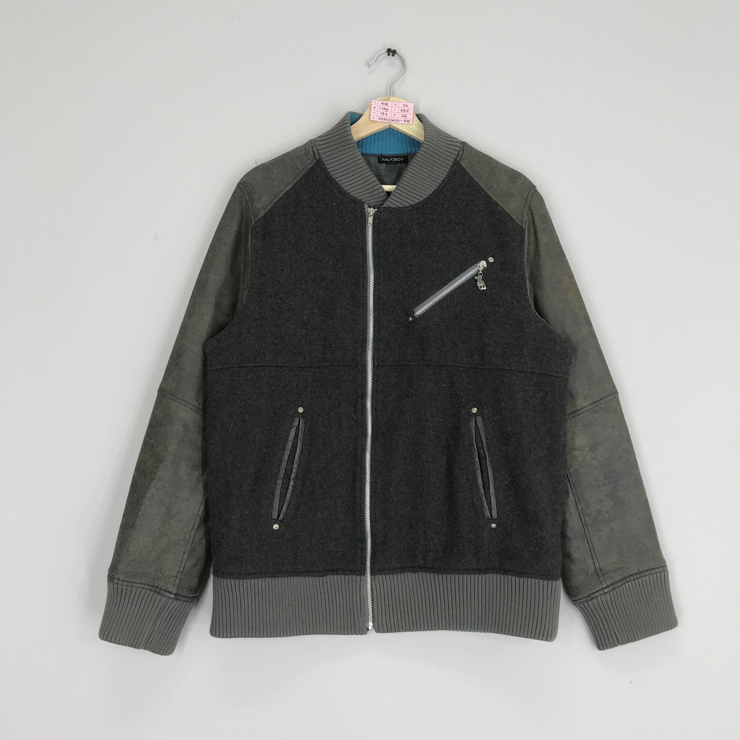 Beauty Beast Japanese Brand Milkboy Stylish Punk Rock Wool Jacket Size US M / EU 48-50 / 2 - 1 Thumbnail