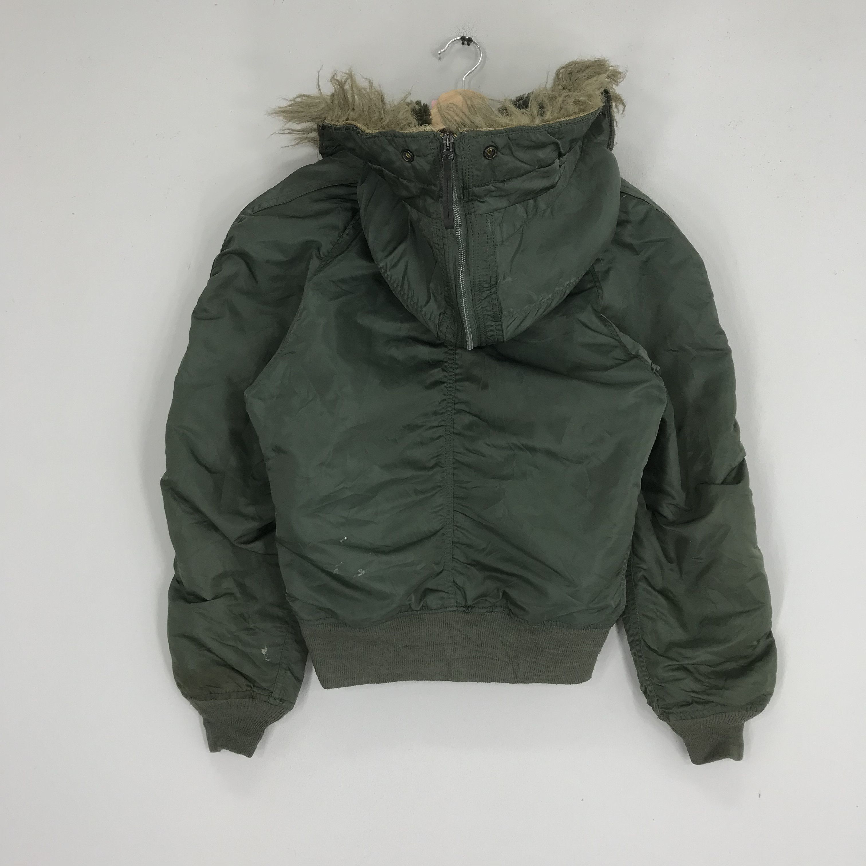 Alpha Industries Vintage 80s Alpha Industries Flying Bomber Jacket Fur Zipper Size US M / EU 48-50 / 2 - 8 Thumbnail