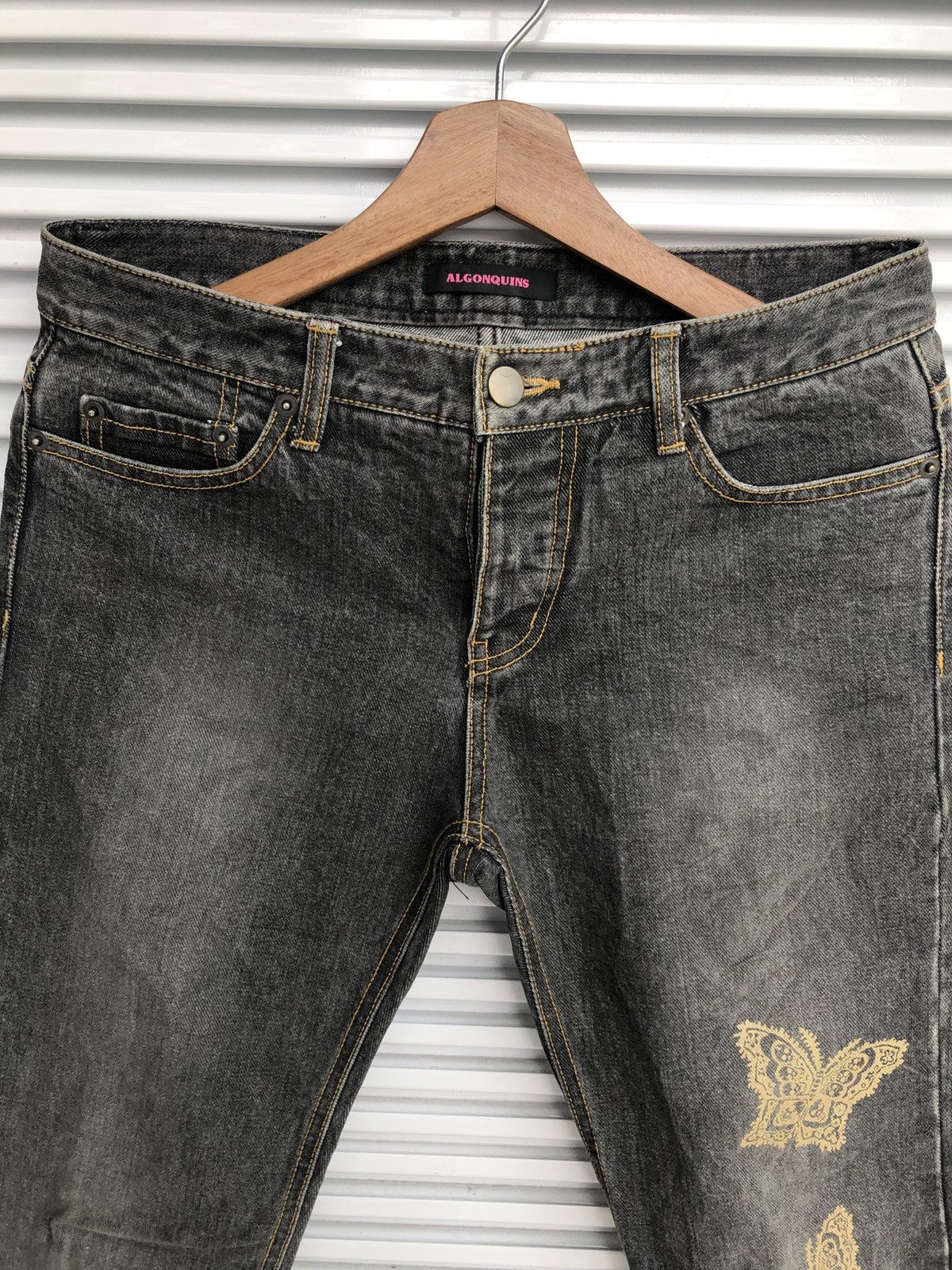 Japanese Brand Vintage Algonquins Butterfly Denim Size US 30 / EU 46 - 3 Thumbnail