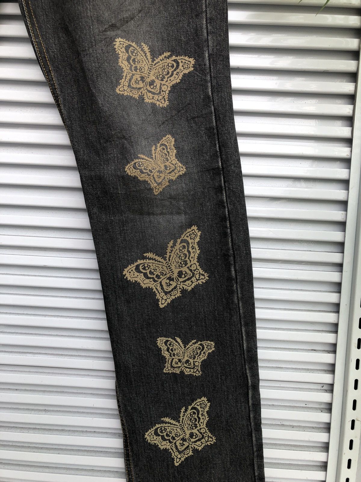 Japanese Brand Vintage Algonquins Butterfly Denim Size US 30 / EU 46 - 2 Thumbnail