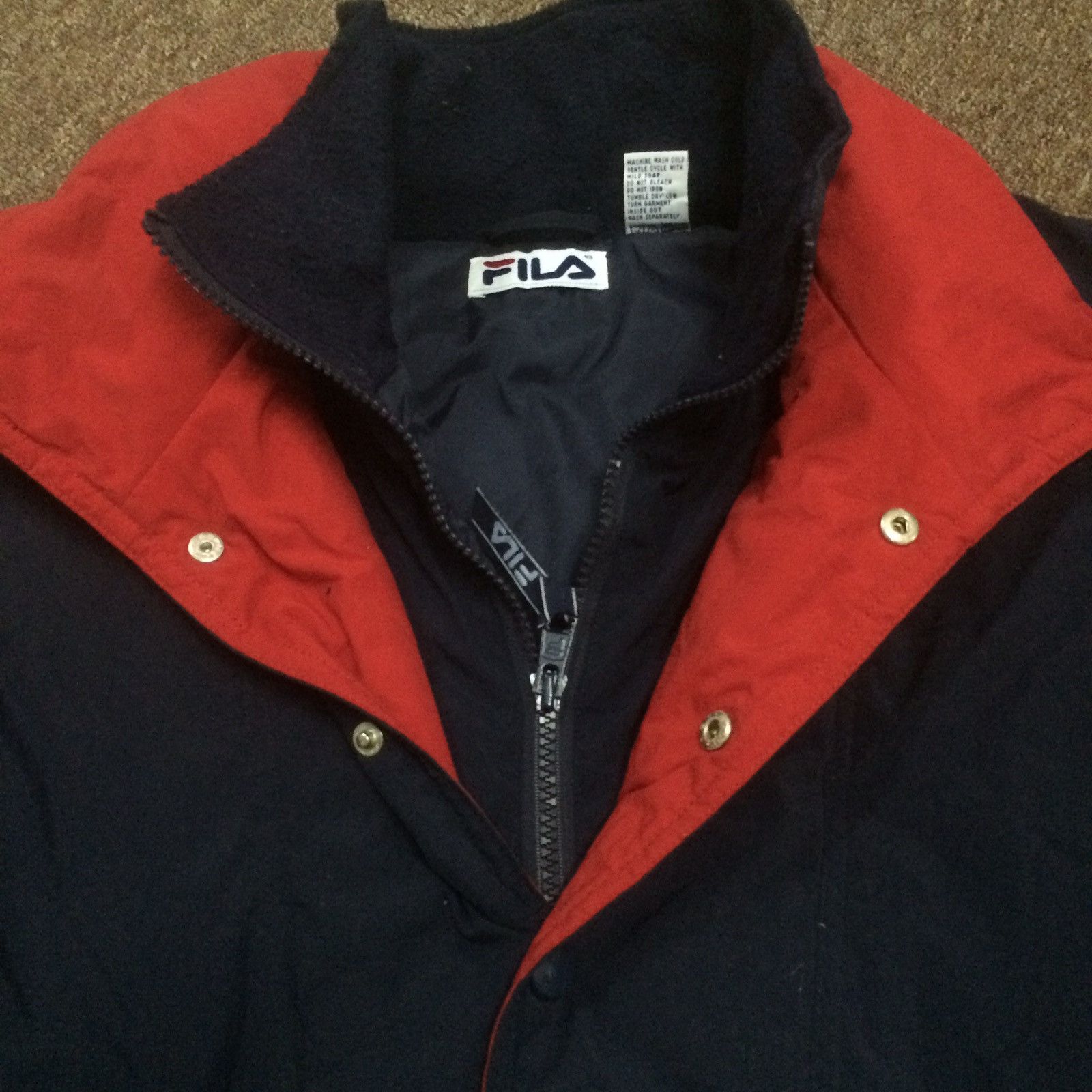 Fila Fila Big Logo Half zipper embroidery Logo sweater jacket Size US L / EU 52-54 / 3 - 6 Thumbnail