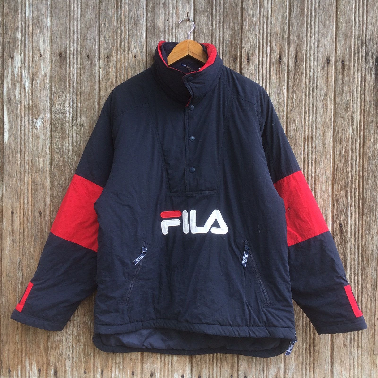 Fila Fila Big Logo Half zipper embroidery Logo sweater jacket Size US L / EU 52-54 / 3 - 1 Thumbnail