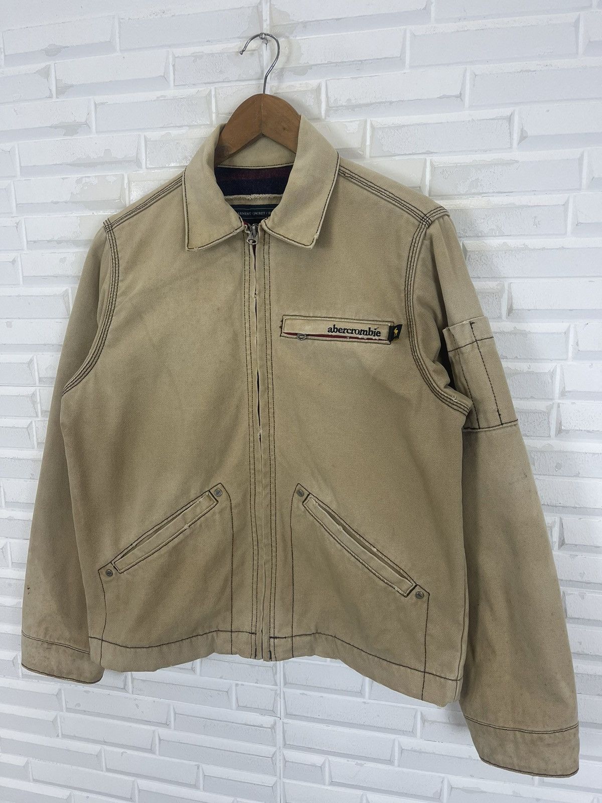 Abercrombie & Fitch × Vintage ABERCROMBIE & FITCH CHORE BLANKET JACKET Size US XL / EU 56 / 4 - 4 Thumbnail