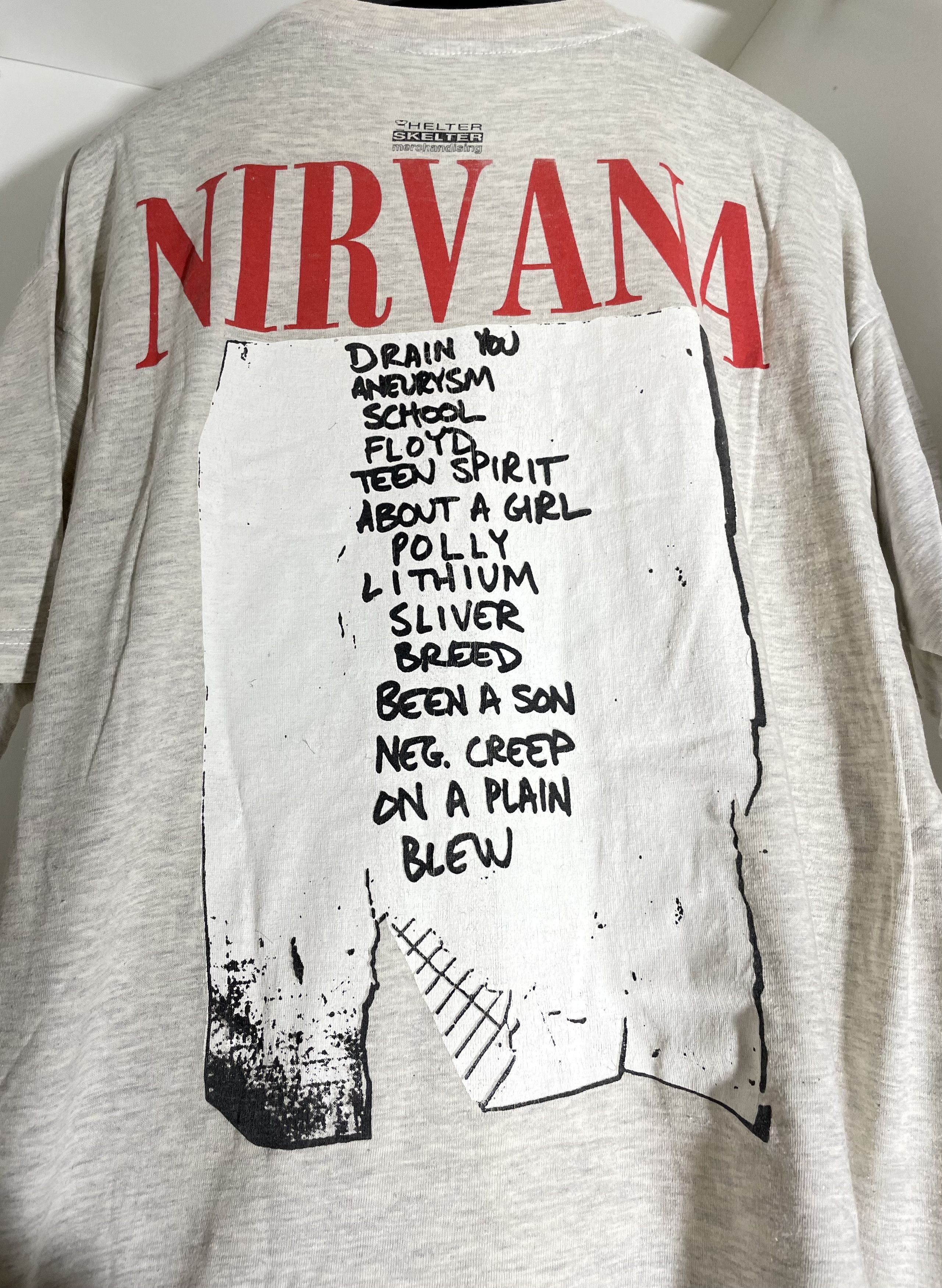 Band Tees Vintage 1991 Nirvana tour T shrit Helter skelter Size US XL / EU 56 / 4 - 5 Thumbnail