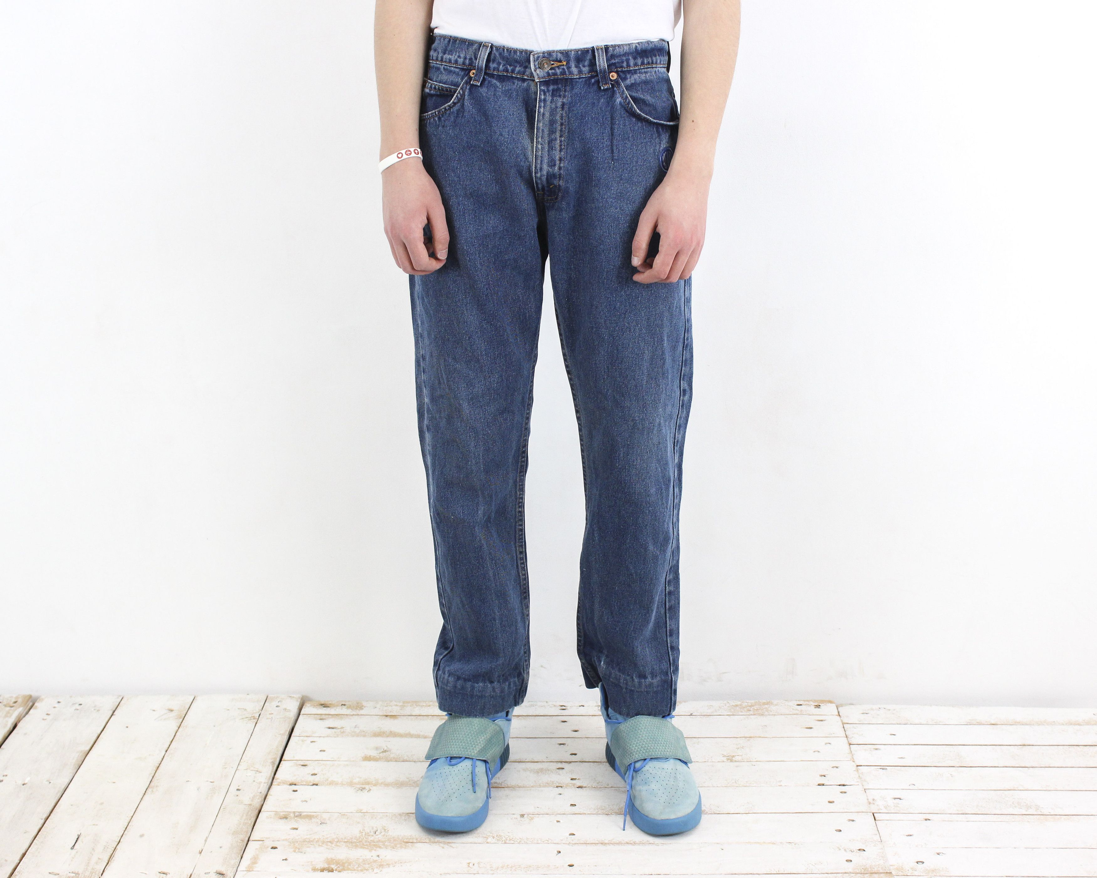 657 Mens W34 L33 Regular Tapered Jeans Denim Pants Trousers