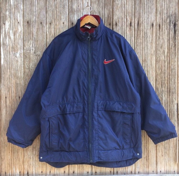 image of Vintage Nike Big Logo Double Pocket Jacket Sports in Bark Blue, Men's (Size Large)