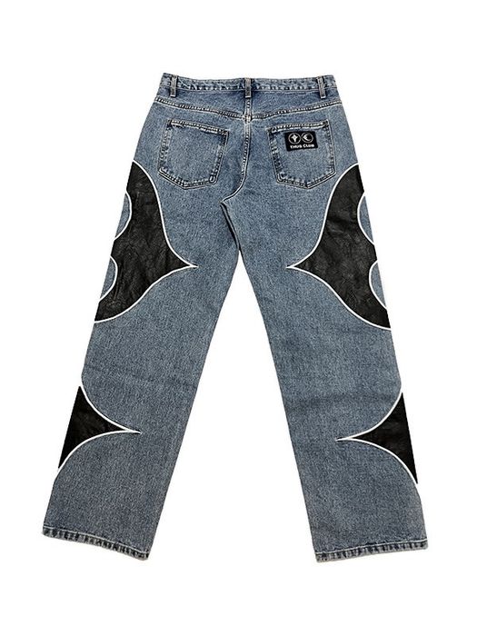 Streetwear Thug Club TC Leather Washing Denim Pants Jeans ASAP Rocky ...