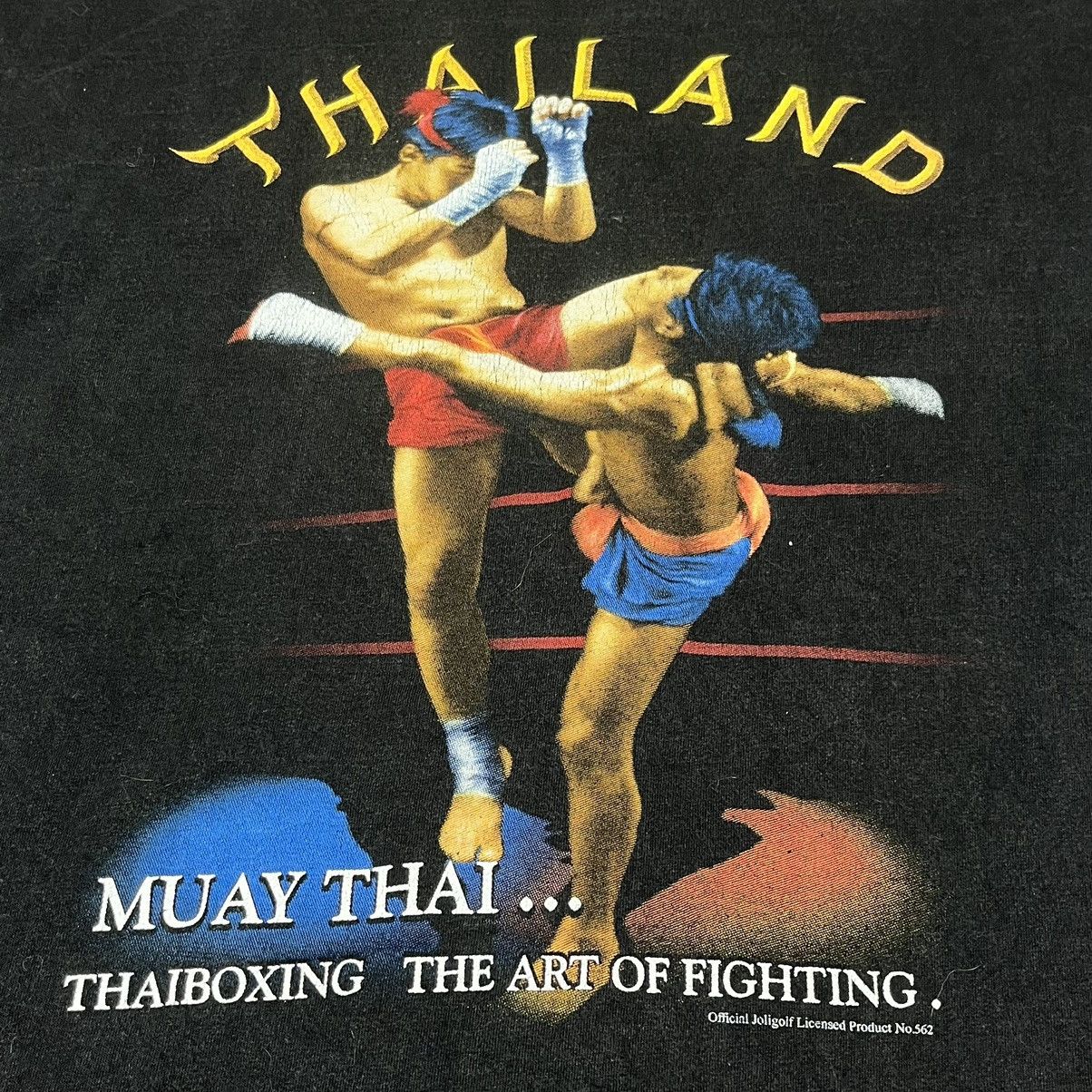 Japanese Brand Vintage MUAY THAI boxing Kick Lesson Crew Neck Tee Shirt Size US M / EU 48-50 / 2 - 4 Thumbnail
