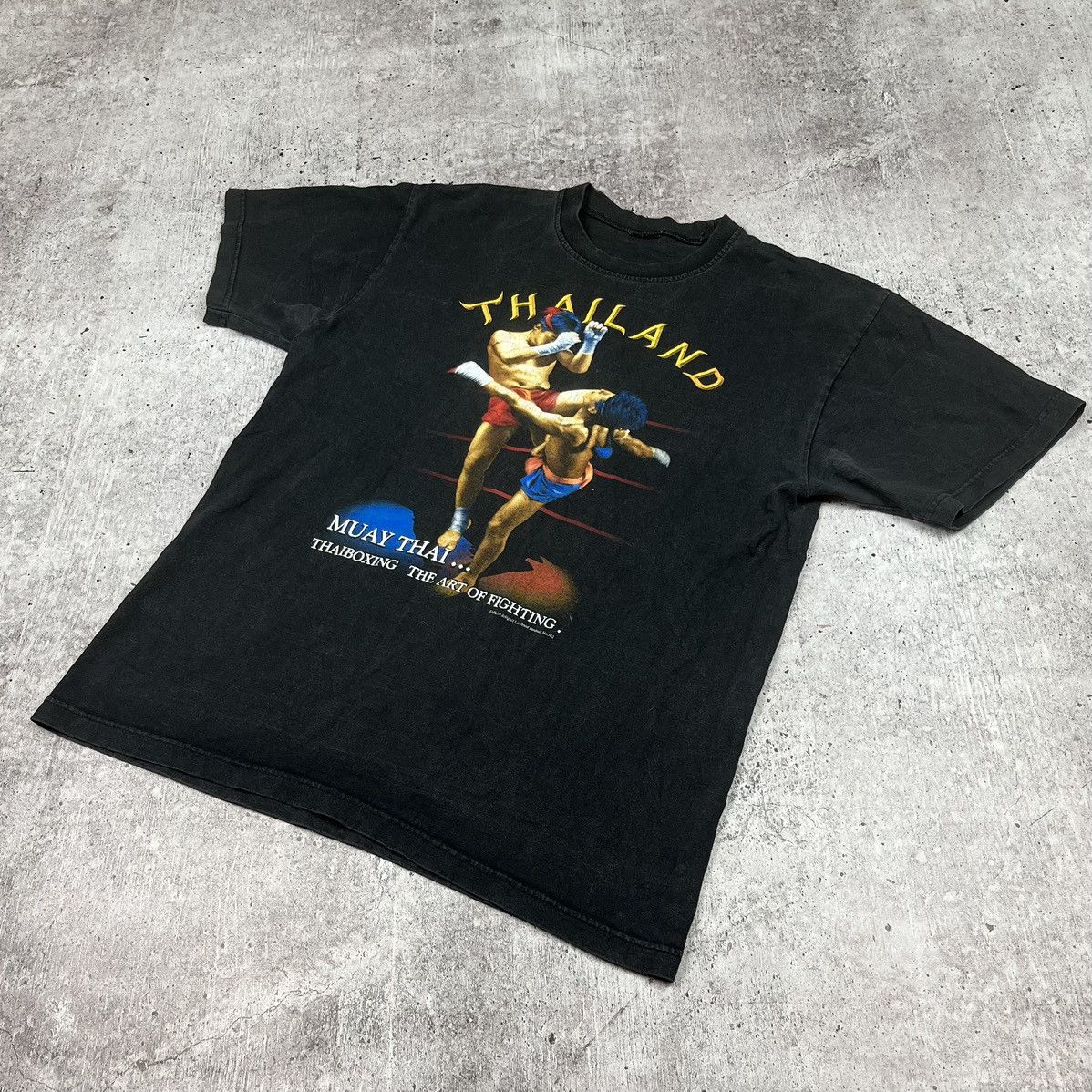 Japanese Brand Vintage MUAY THAI boxing Kick Lesson Crew Neck Tee Shirt Size US M / EU 48-50 / 2 - 9 Thumbnail