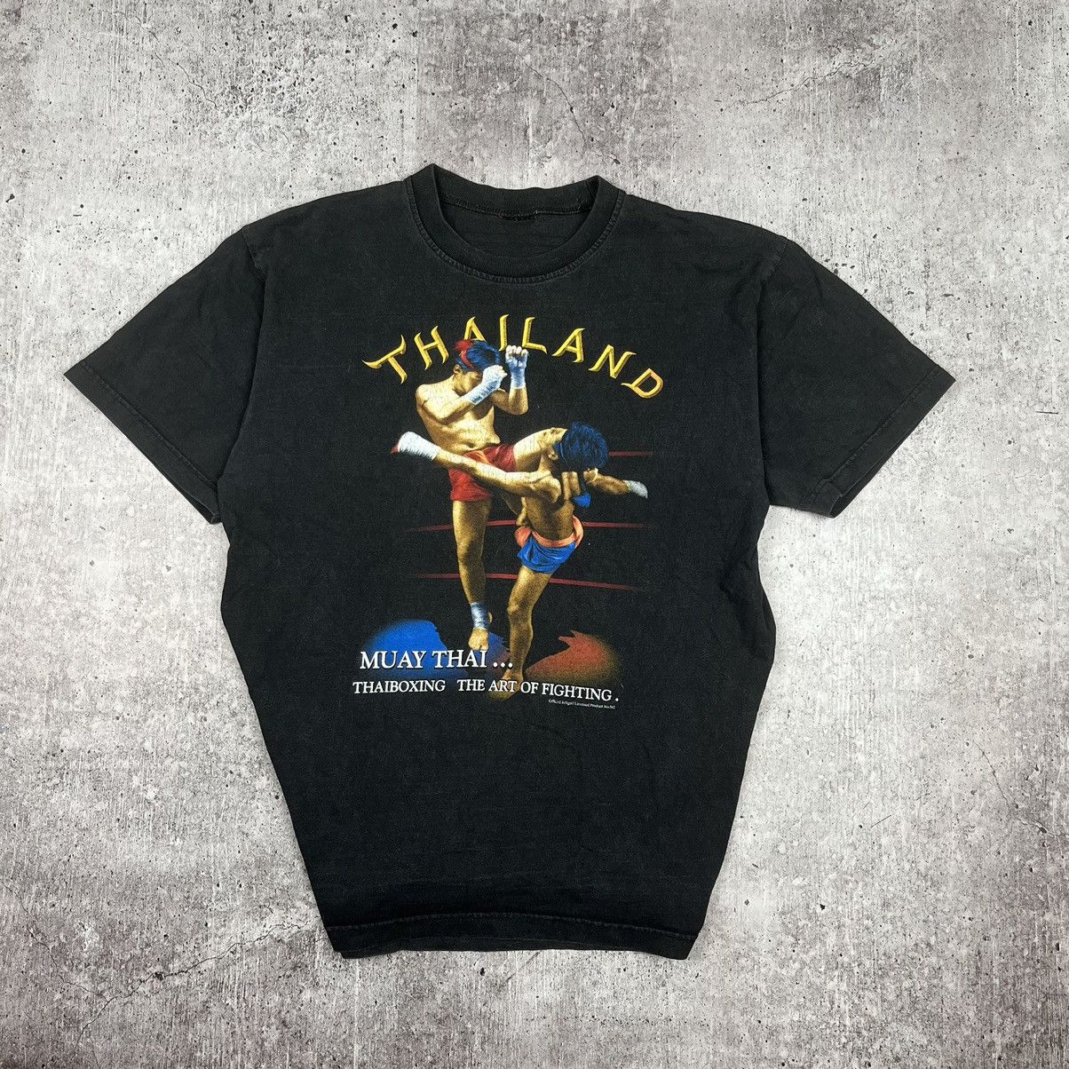 Japanese Brand Vintage MUAY THAI boxing Kick Lesson Crew Neck Tee Shirt Size US M / EU 48-50 / 2 - 10 Thumbnail