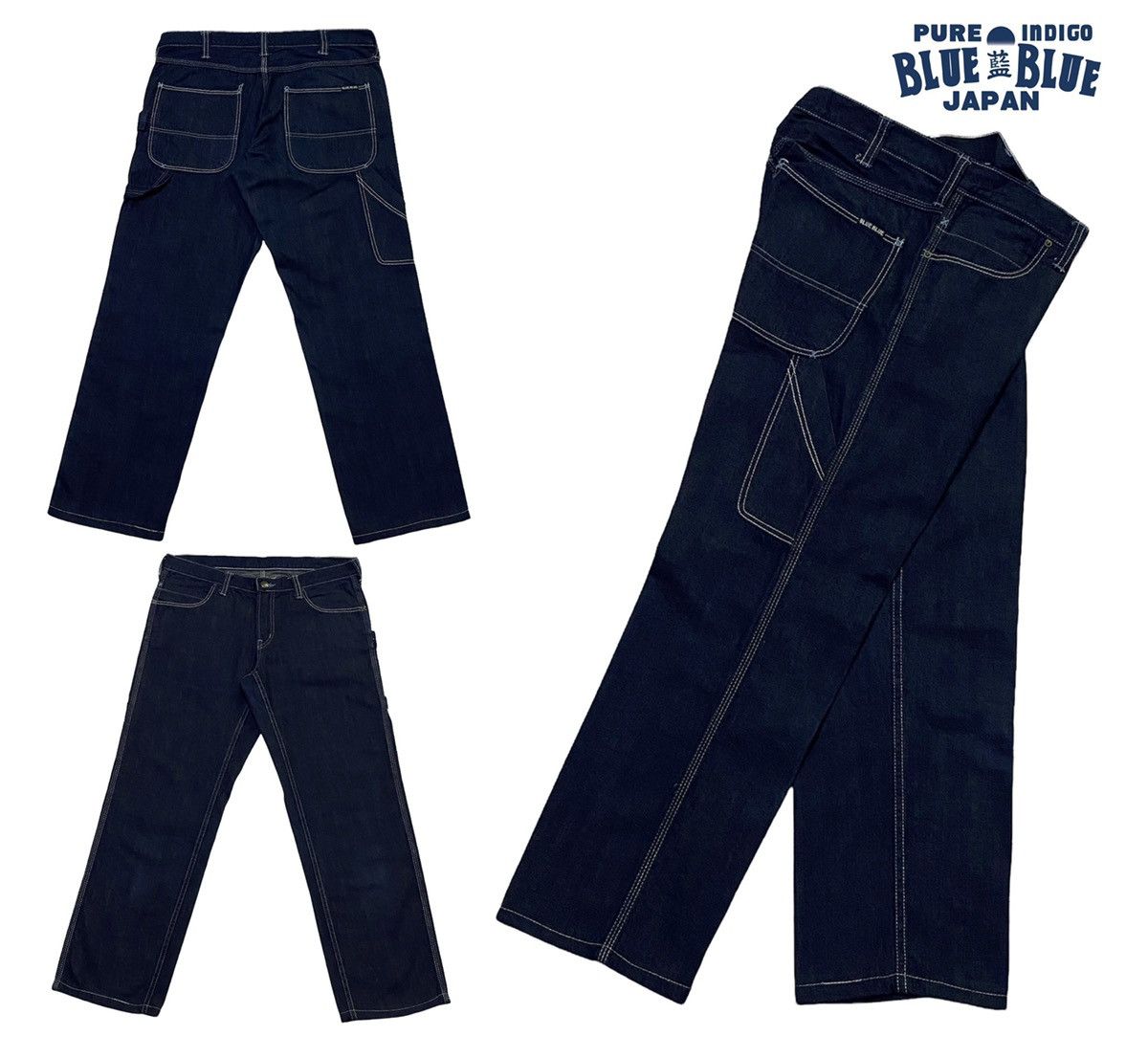 Blue Blue Japan × Japanese Brand Blue Blue Carpenter Denim Pants Size US 32 / EU 48 - 1 Thumbnail