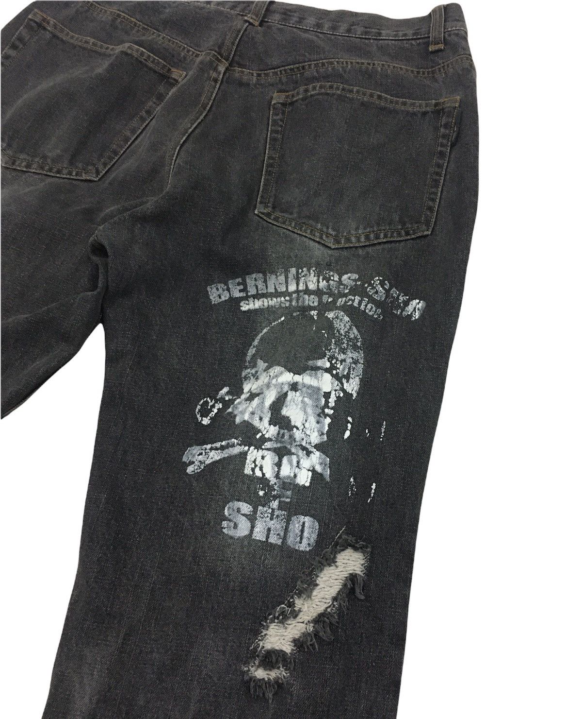 Japanese Brand × Seditionaries Berning Sho Ripped Denim Skull Jeans Size US 30 / EU 46 - 8 Thumbnail