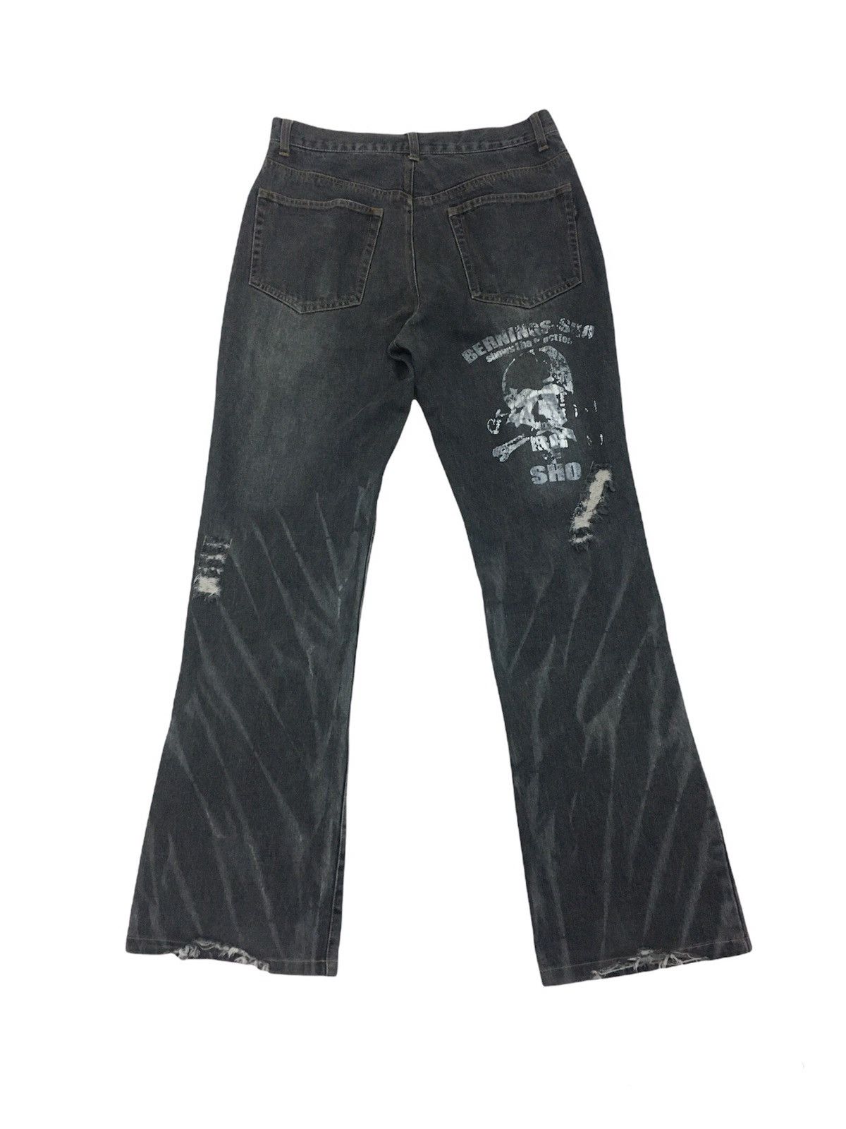 Japanese Brand × Seditionaries Berning Sho Ripped Denim Skull Jeans Size US 30 / EU 46 - 5 Thumbnail