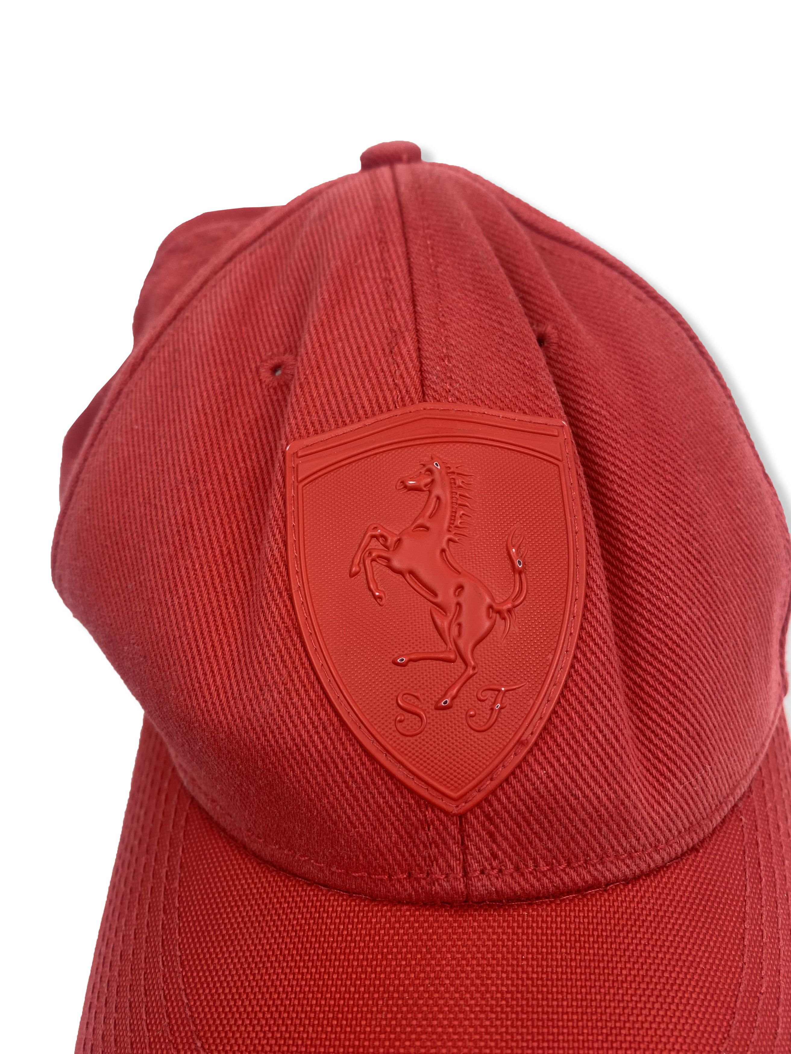 Ferrari Vintage Y2K FERRARI x PUMA Racing BigLogo Red Faded Cap M346 Size ONE SIZE - 9 Thumbnail