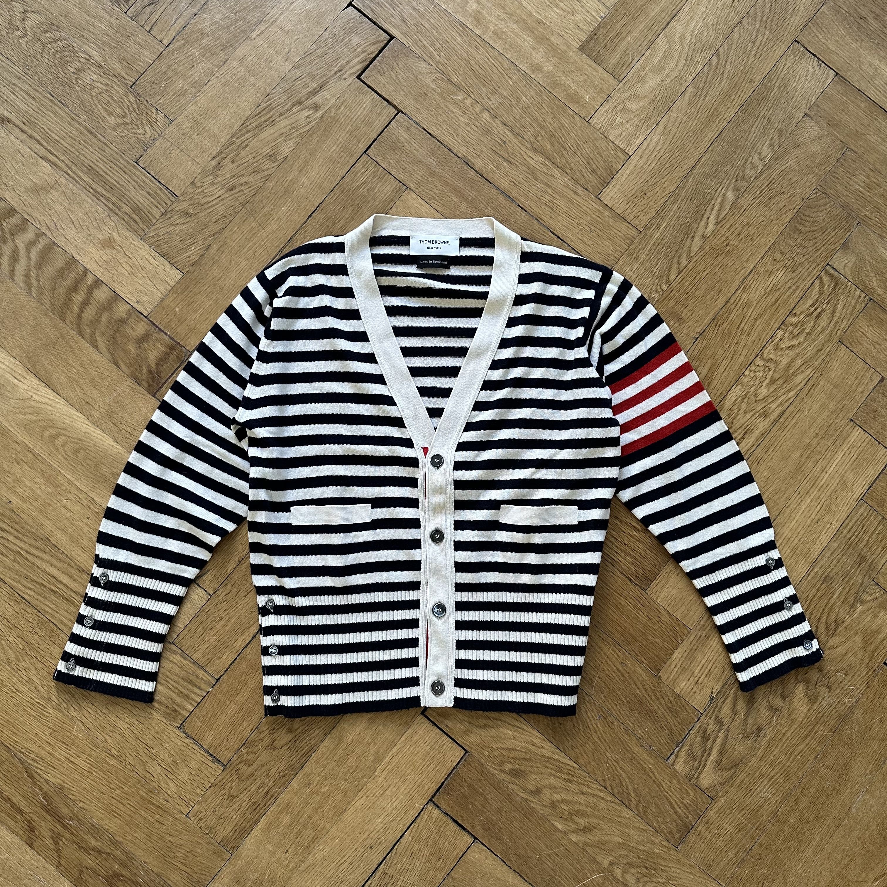 Thom Browne Striped Cashmere Cardigan Size US XL / EU 56 / 4 - 1 Thumbnail