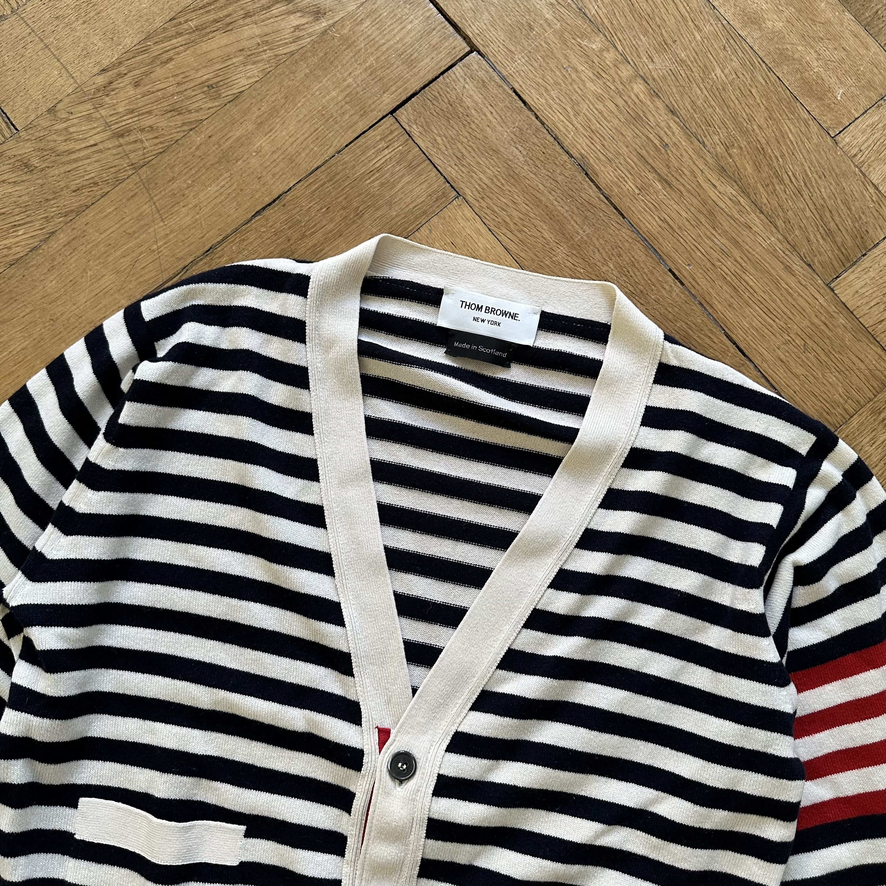 Thom Browne Striped Cashmere Cardigan Size US XL / EU 56 / 4 - 8 Thumbnail