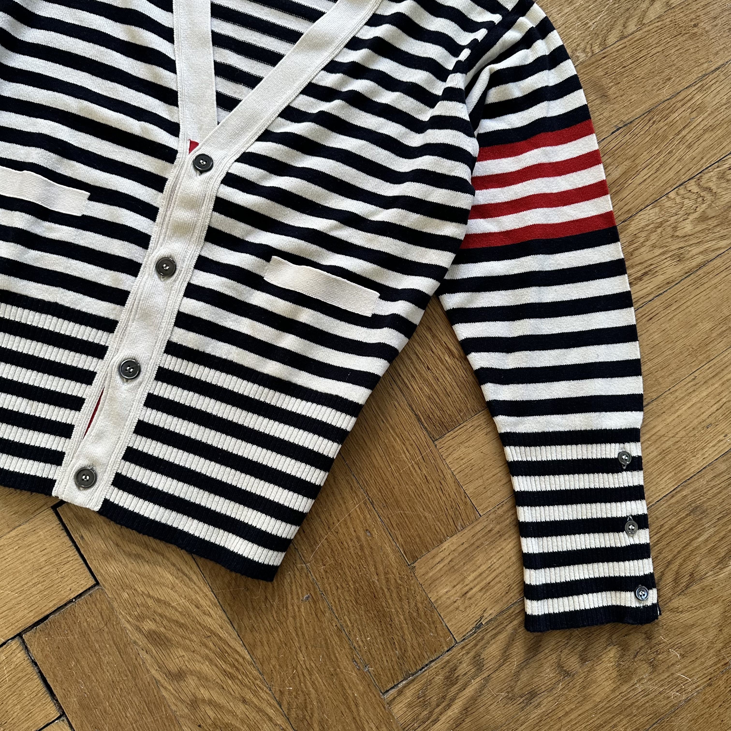 Thom Browne Striped Cashmere Cardigan Size US XL / EU 56 / 4 - 7 Thumbnail