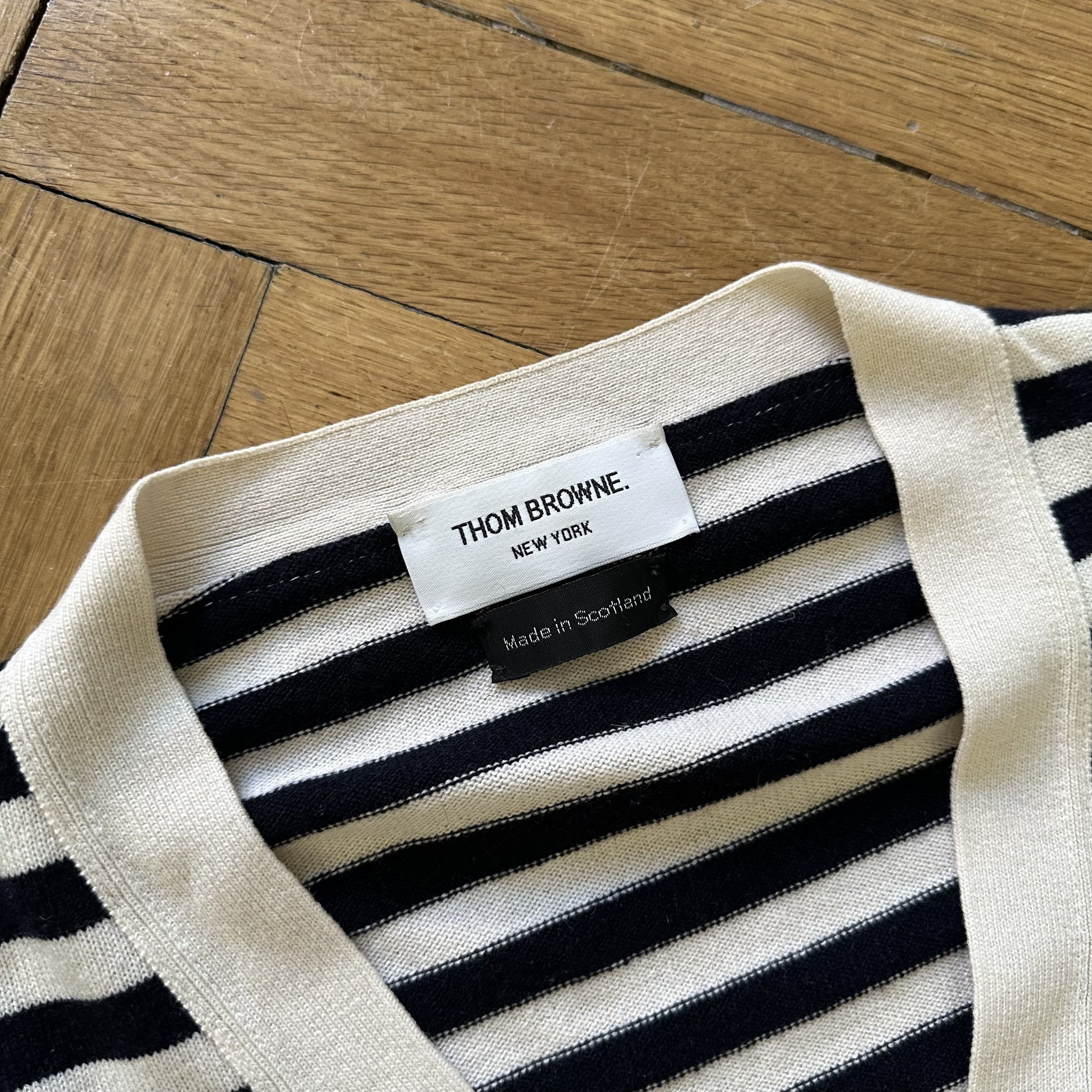 Thom Browne Striped Cashmere Cardigan Size US XL / EU 56 / 4 - 5 Thumbnail
