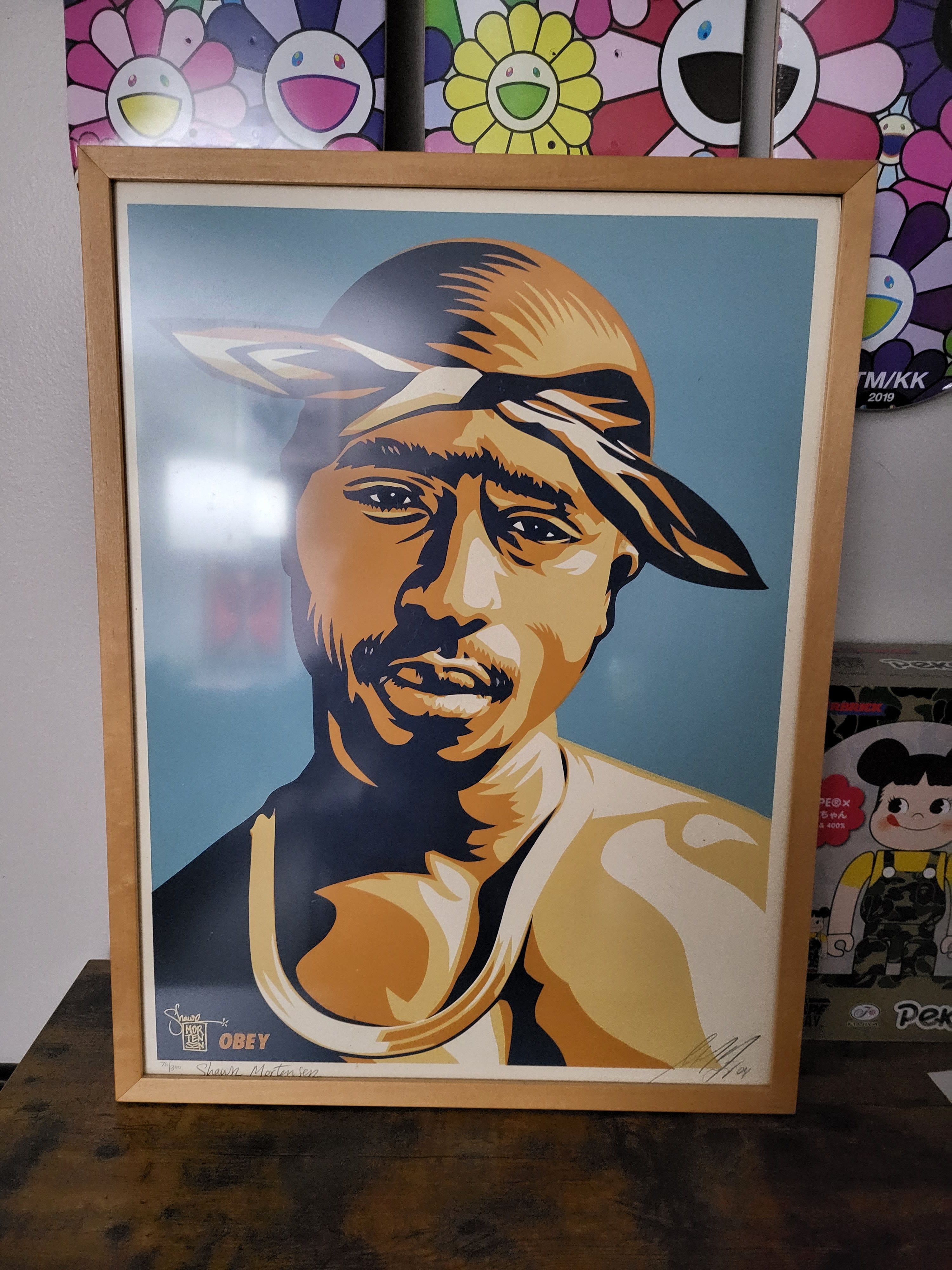 Obey 2004 Shepard Fairey Tupac Blue Print | Grailed
