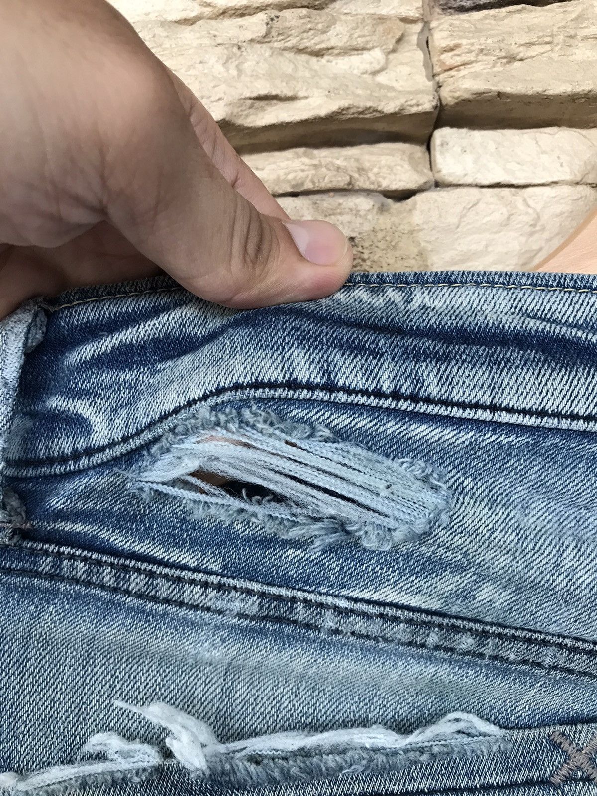 Lee Vintage Lee Rider Distressed Jeans Size US 29 - 12 Thumbnail