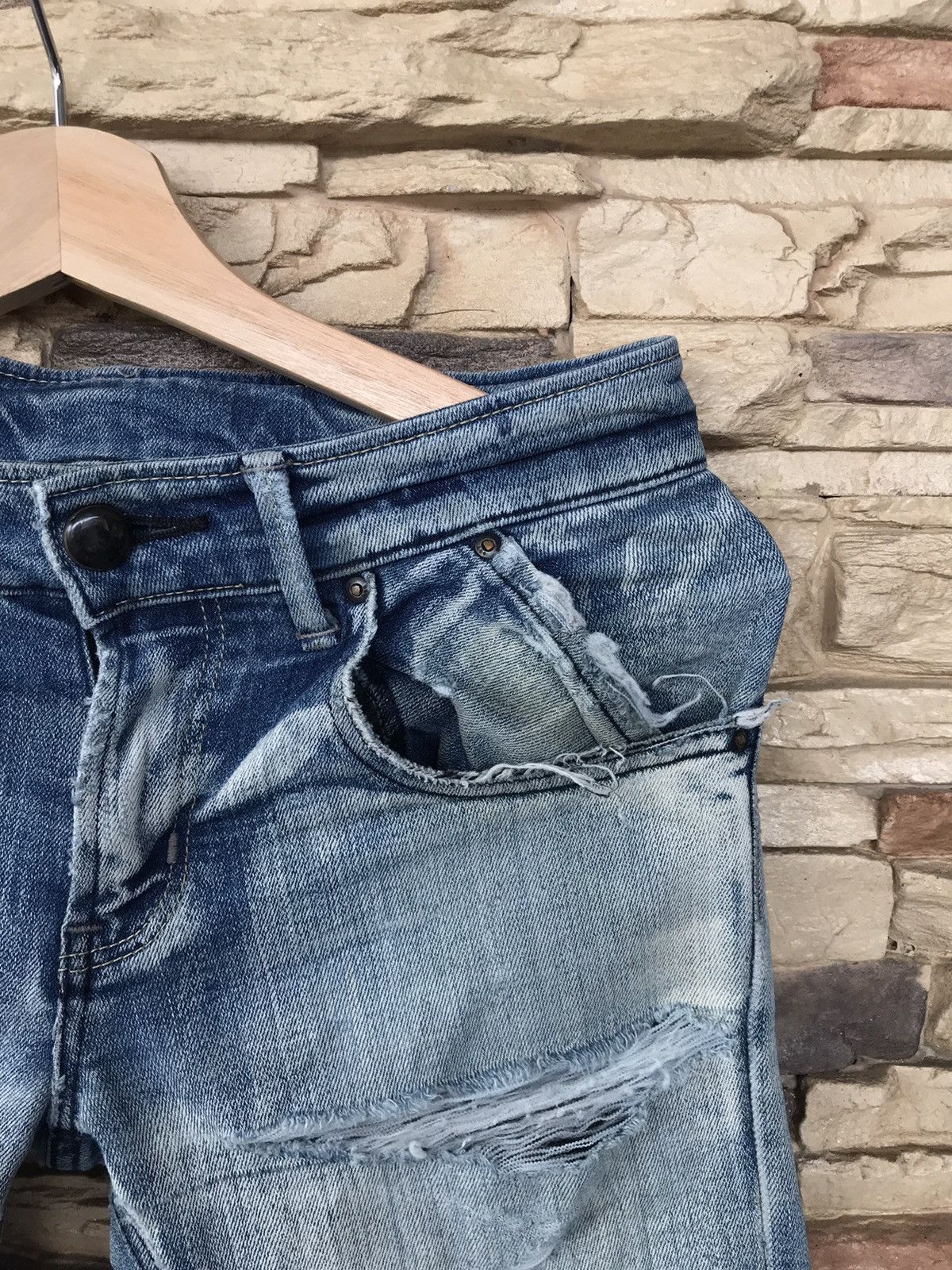 Lee Vintage Lee Rider Distressed Jeans Size US 29 - 3 Thumbnail