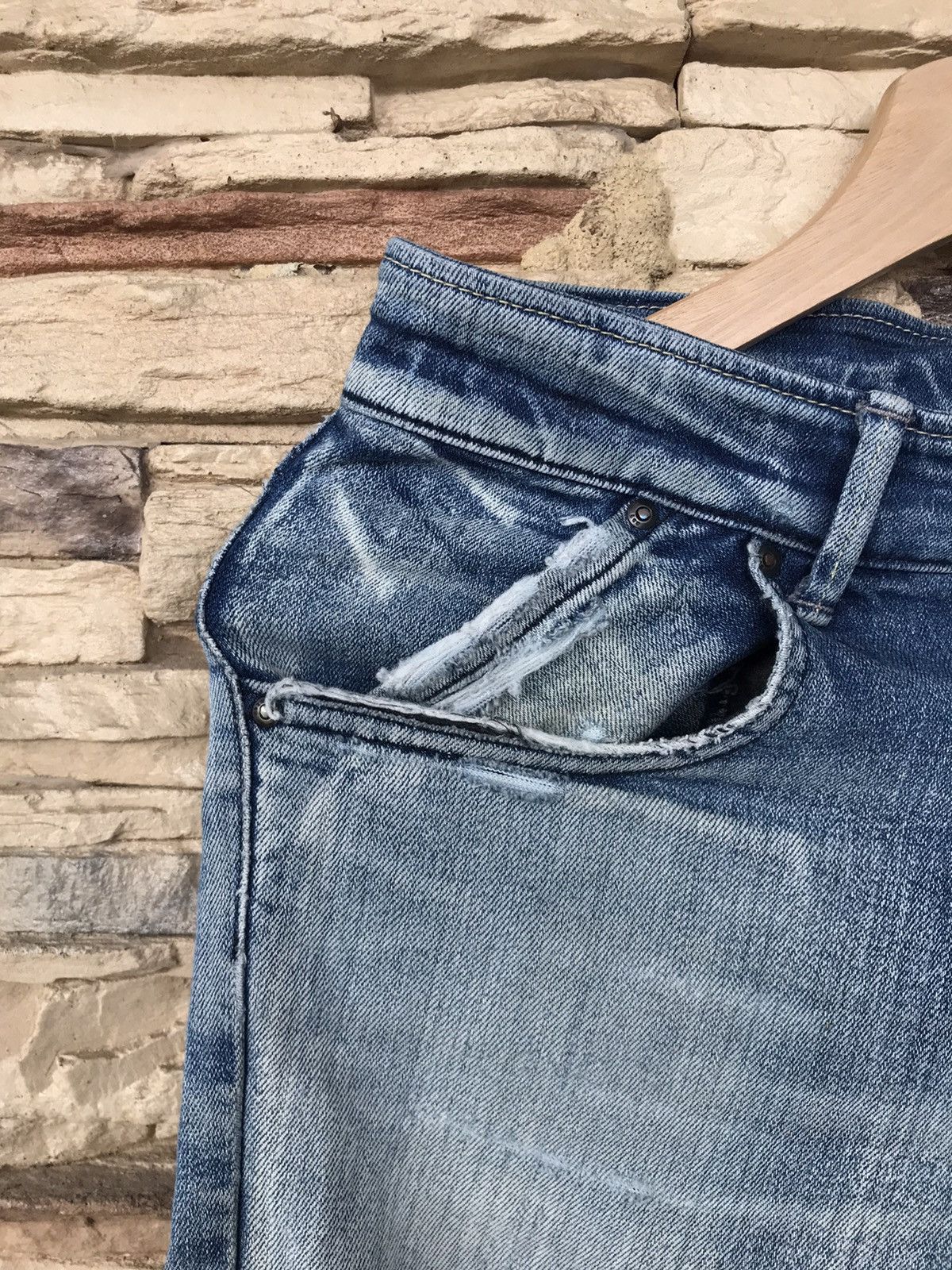 Lee Vintage Lee Rider Distressed Jeans Size US 29 - 4 Thumbnail
