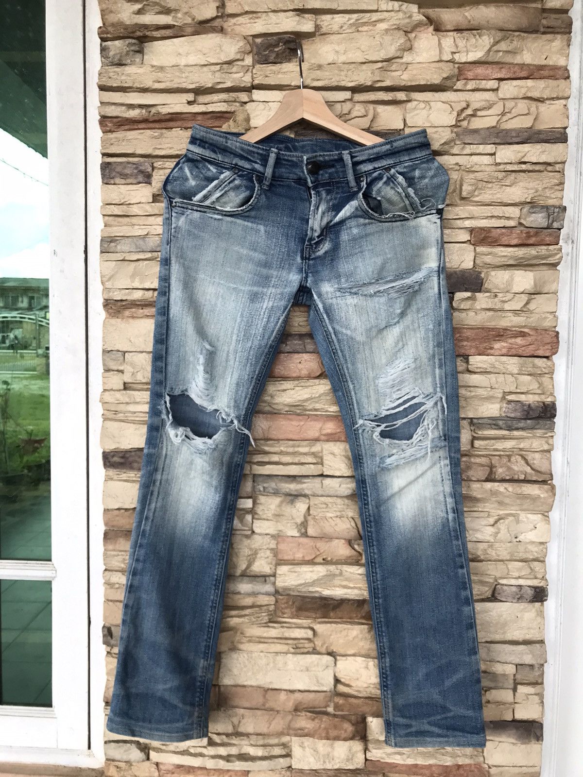 Lee Vintage Lee Rider Distressed Jeans Size US 29 - 1 Thumbnail