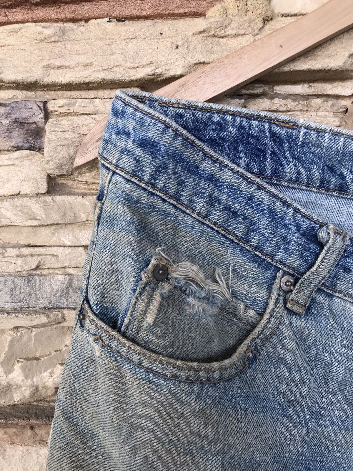 Big John Vintage Big John Distressed Jeans Size US 34 / EU 50 - 4 Thumbnail