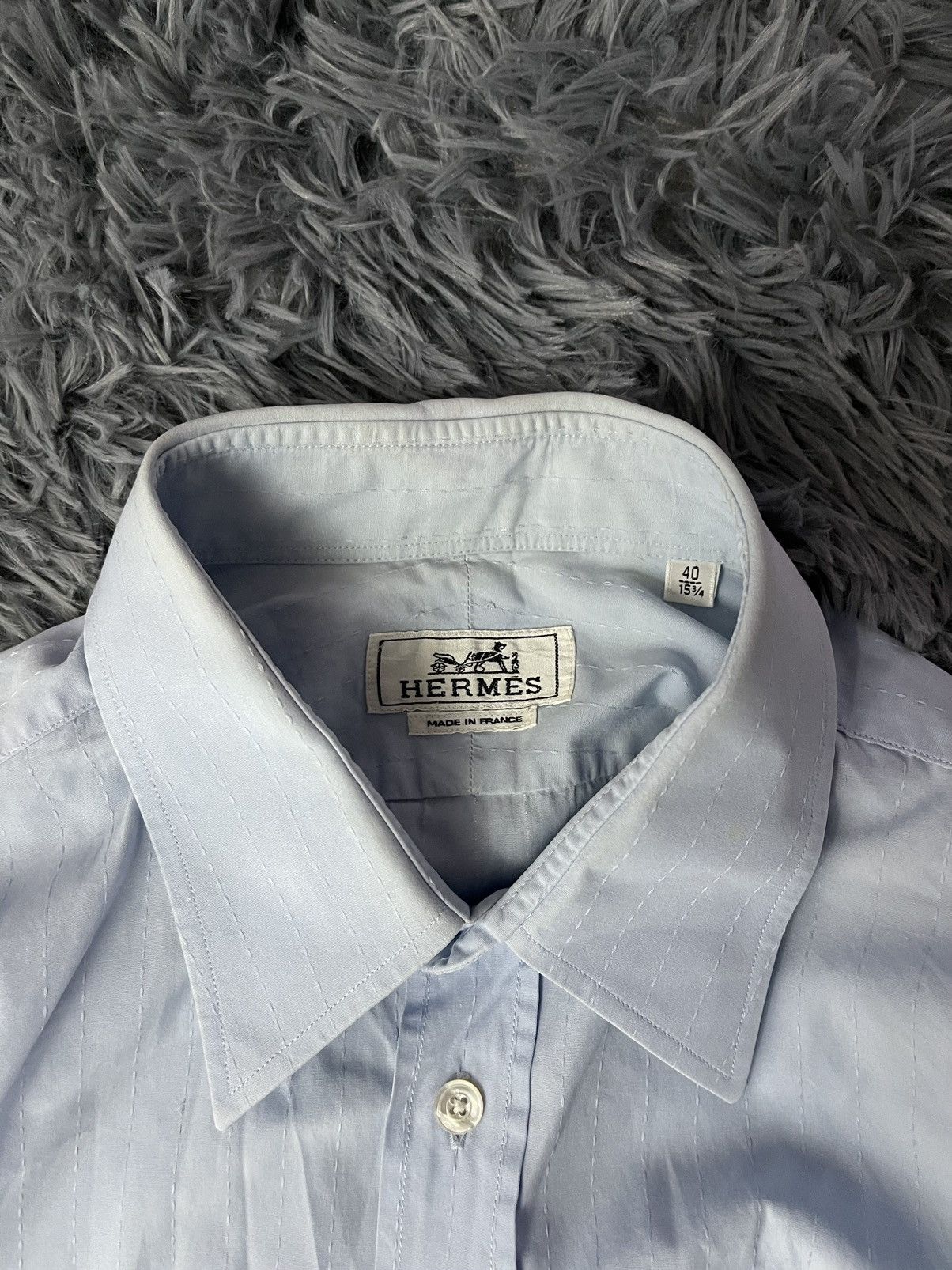 Hermes × Vintage Hermes 90s vintage blue shirt Size US M / EU 48-50 / 2 - 3 Thumbnail