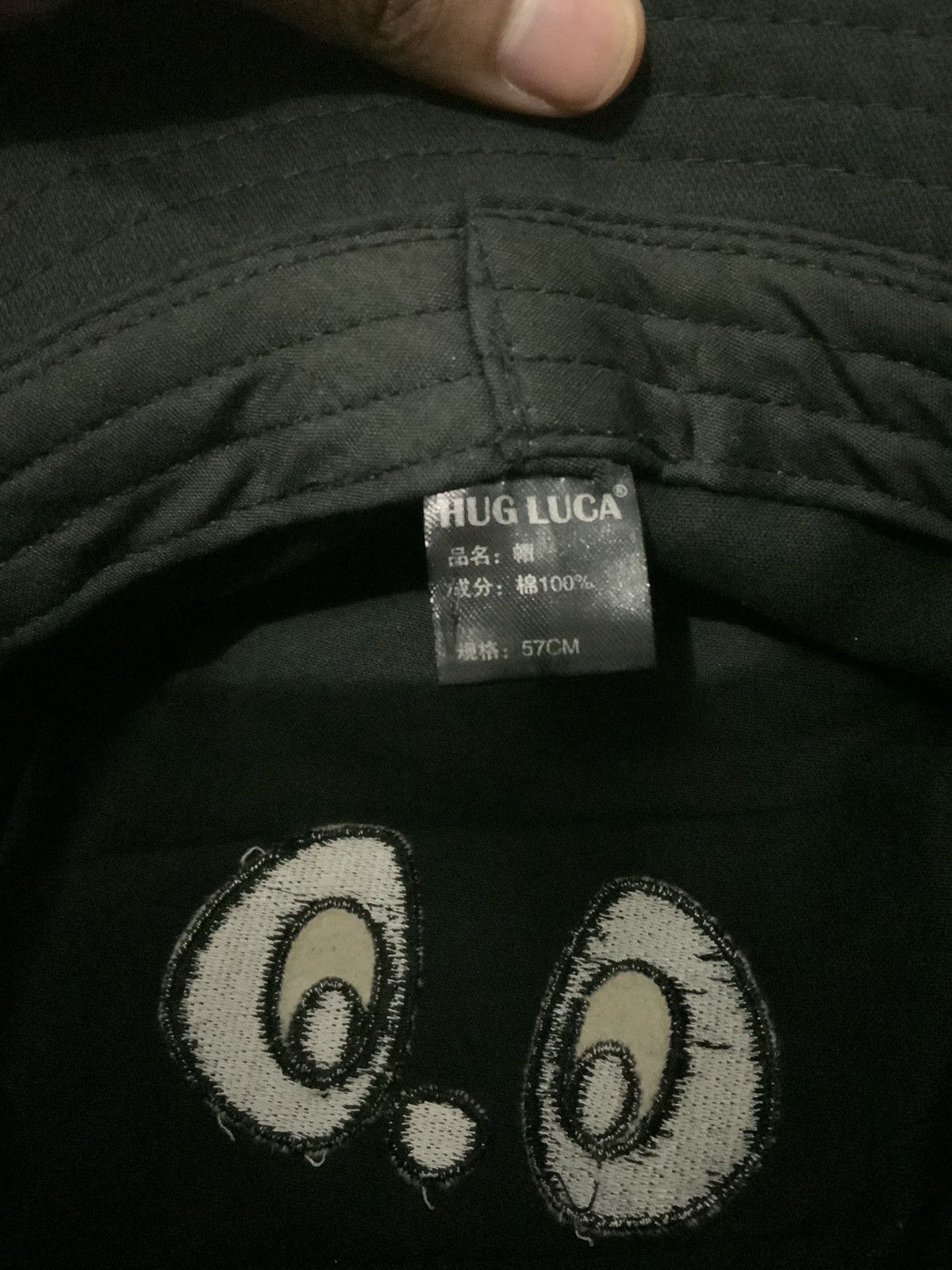 Japanese Brand Hug Luca Black Panda Bucket Hat Size ONE SIZE - 11 Thumbnail