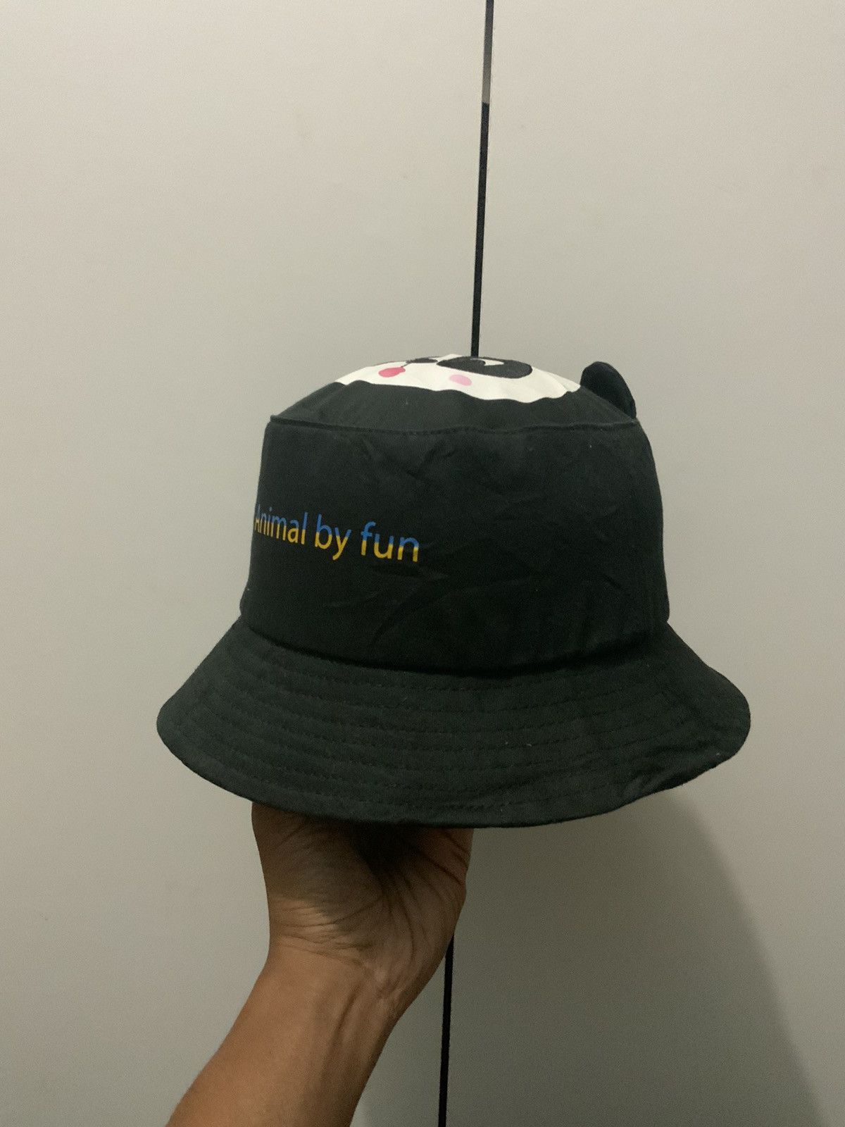 Japanese Brand Hug Luca Black Panda Bucket Hat Size ONE SIZE - 1 Thumbnail