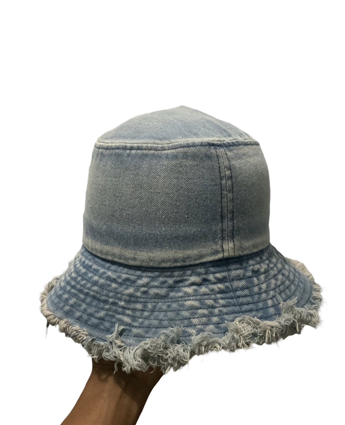 Japanese Brand Distressed Denim Faded Streetwear Bucket Hat Size ONE SIZE - 2 Thumbnail