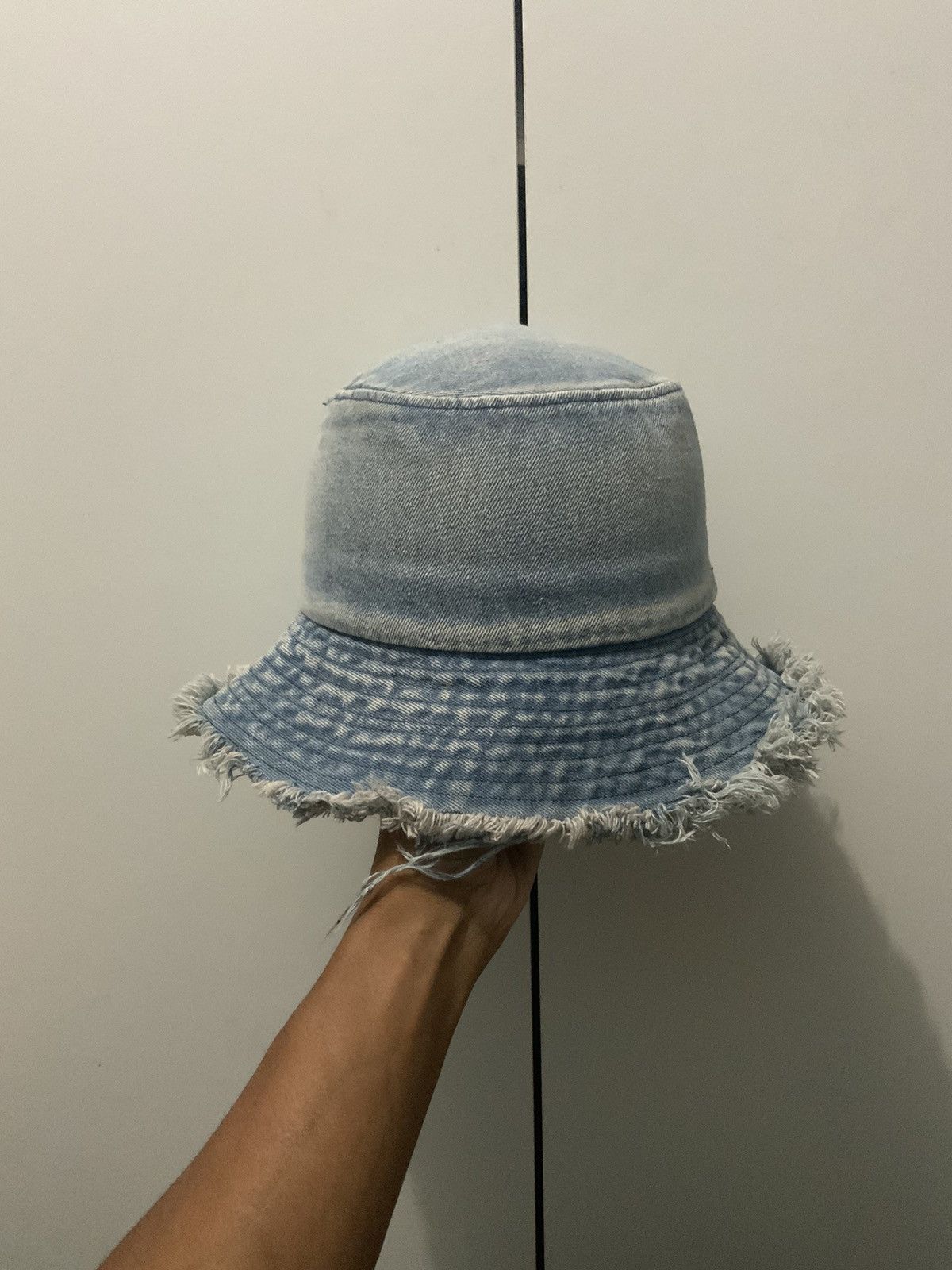 Japanese Brand Distressed Denim Faded Streetwear Bucket Hat Size ONE SIZE - 3 Thumbnail