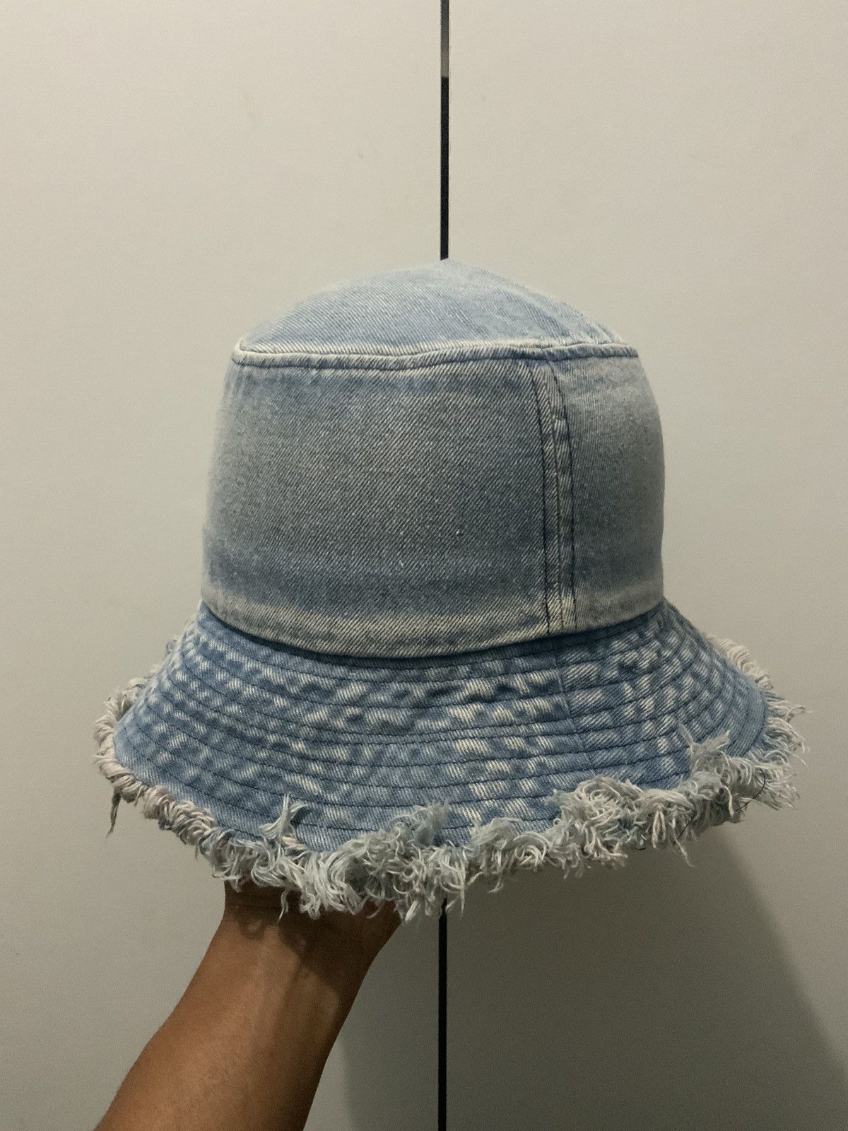 Japanese Brand Distressed Denim Faded Streetwear Bucket Hat Size ONE SIZE - 1 Thumbnail