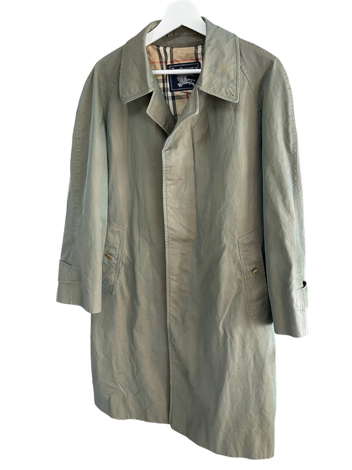 Burberry × Vintage 💥80s NOVA CHECK BURBERRY PARKA OVERCOAT JACKET Size US L / EU 52-54 / 3 - 3 Thumbnail
