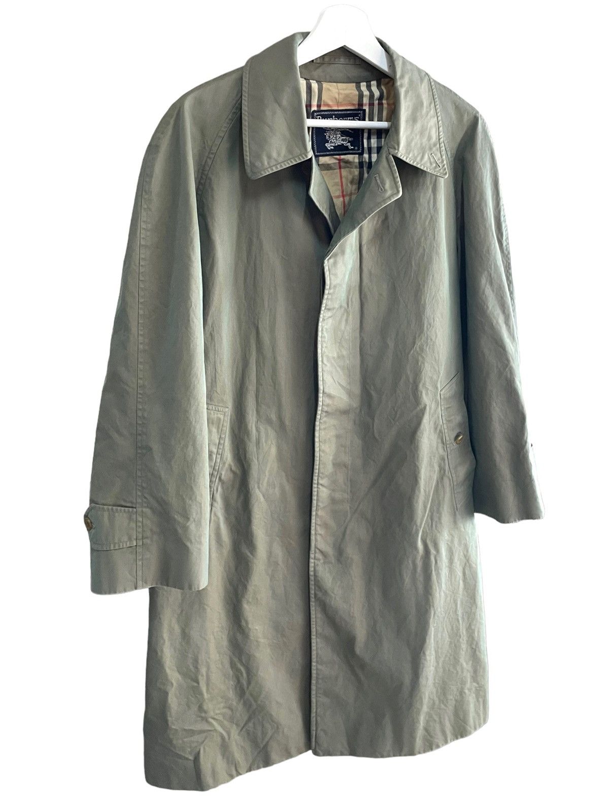 Burberry × Vintage 💥80s NOVA CHECK BURBERRY PARKA OVERCOAT JACKET Size US L / EU 52-54 / 3 - 4 Thumbnail
