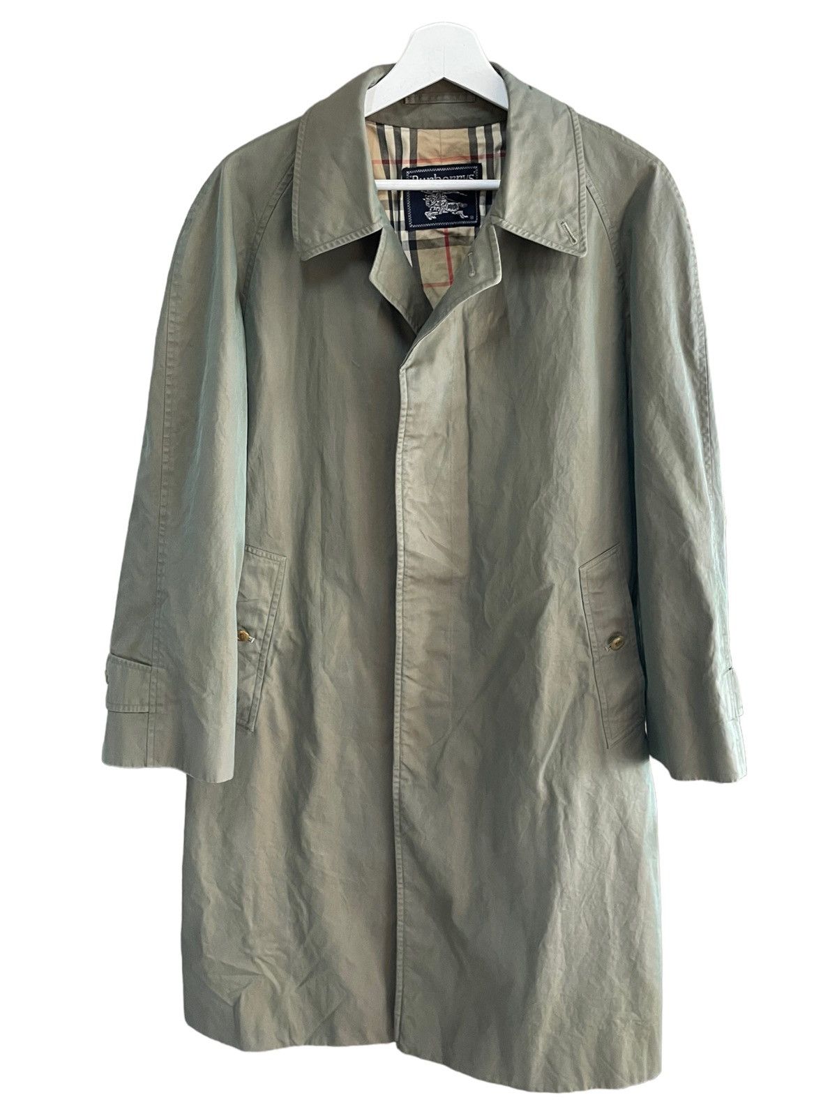 Burberry × Vintage 💥80s NOVA CHECK BURBERRY PARKA OVERCOAT JACKET Size US L / EU 52-54 / 3 - 2 Thumbnail