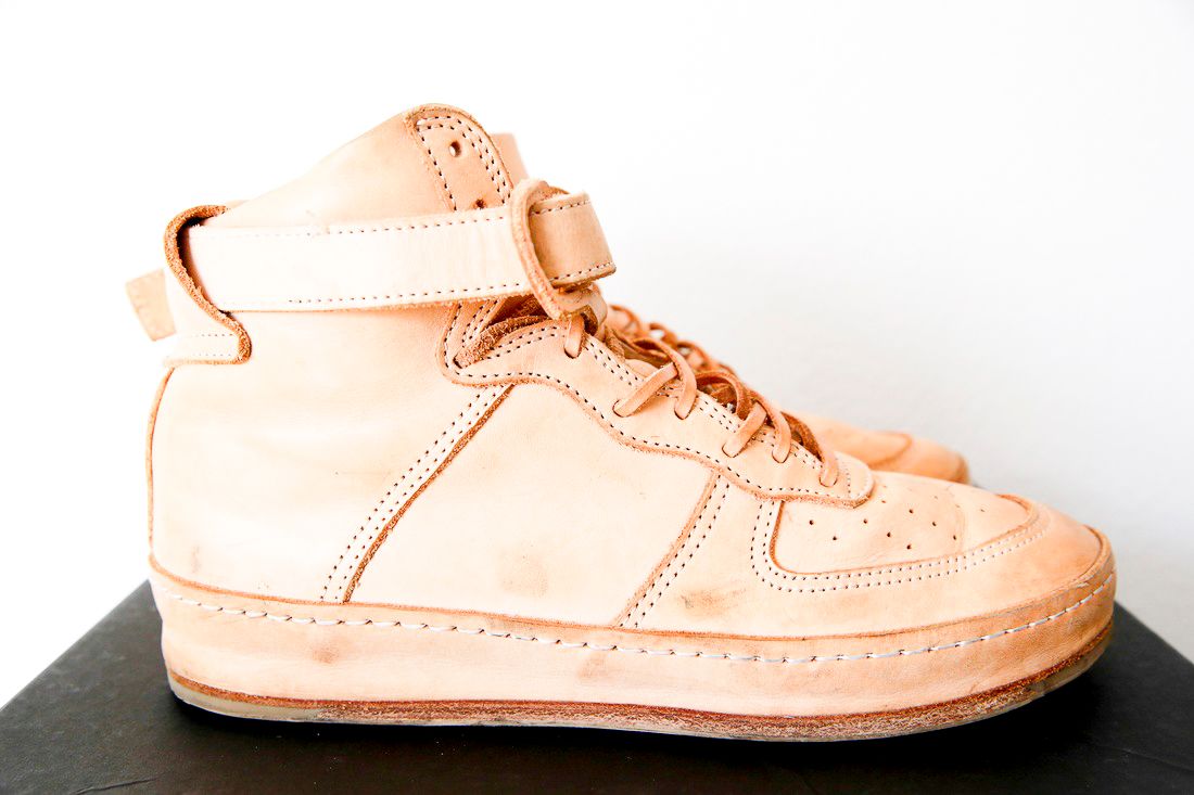Pre-owned Hender Scheme Mip-01 Manual Industrial Products 01 "air Force 1" Shoes In Tan