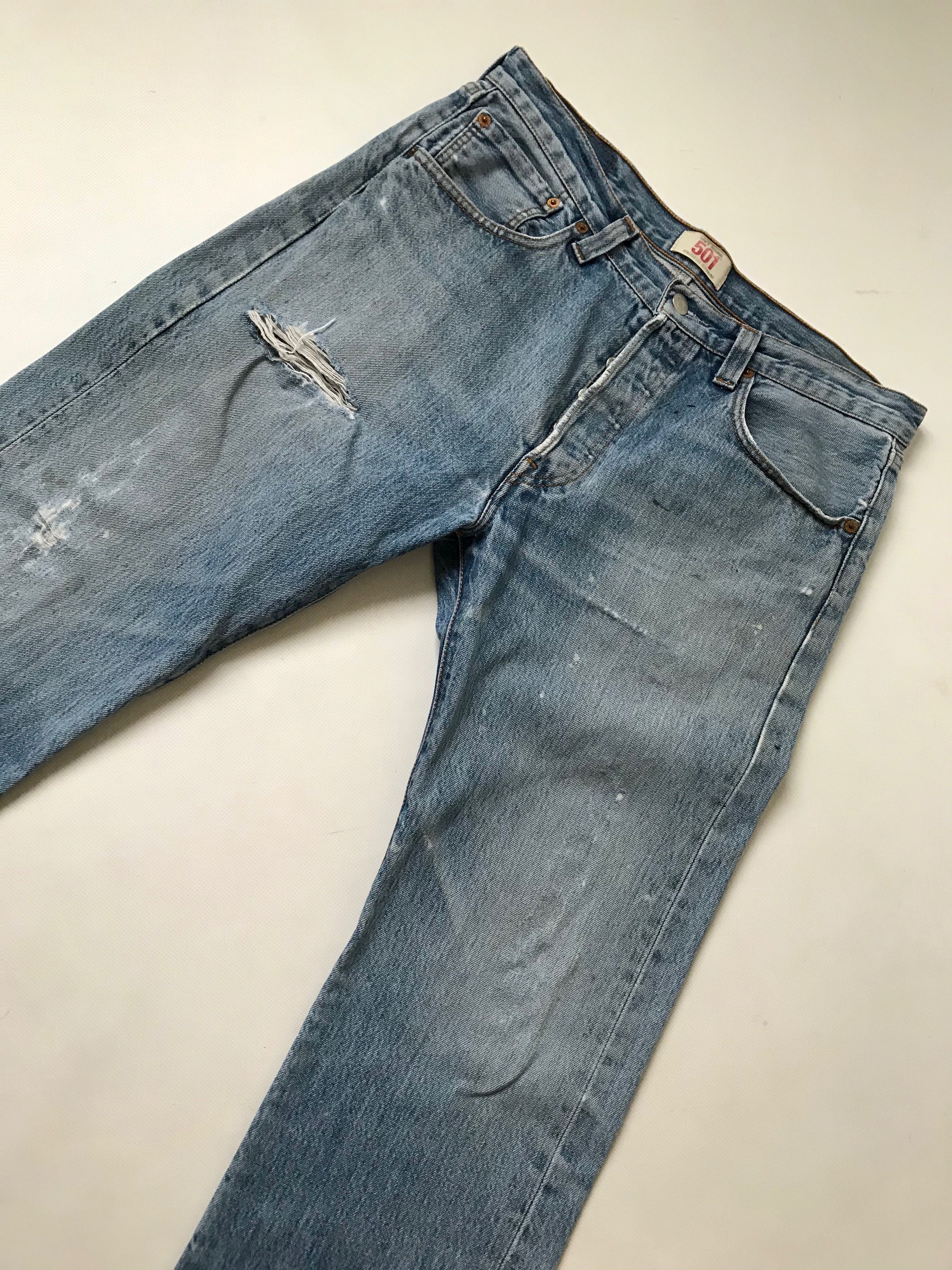 Levi's Vintage Clothing Levi's 501 Vintage Faded Worn Denim Jeans Pants Size US 34 / EU 50 - 4 Thumbnail